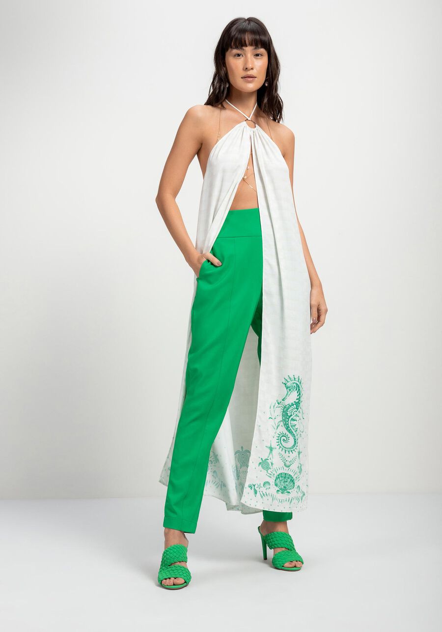 Calça Slim com Cintura Alta Alfaiataria, . Calça Slim com Cintura Alta Alfaiataria, , large.