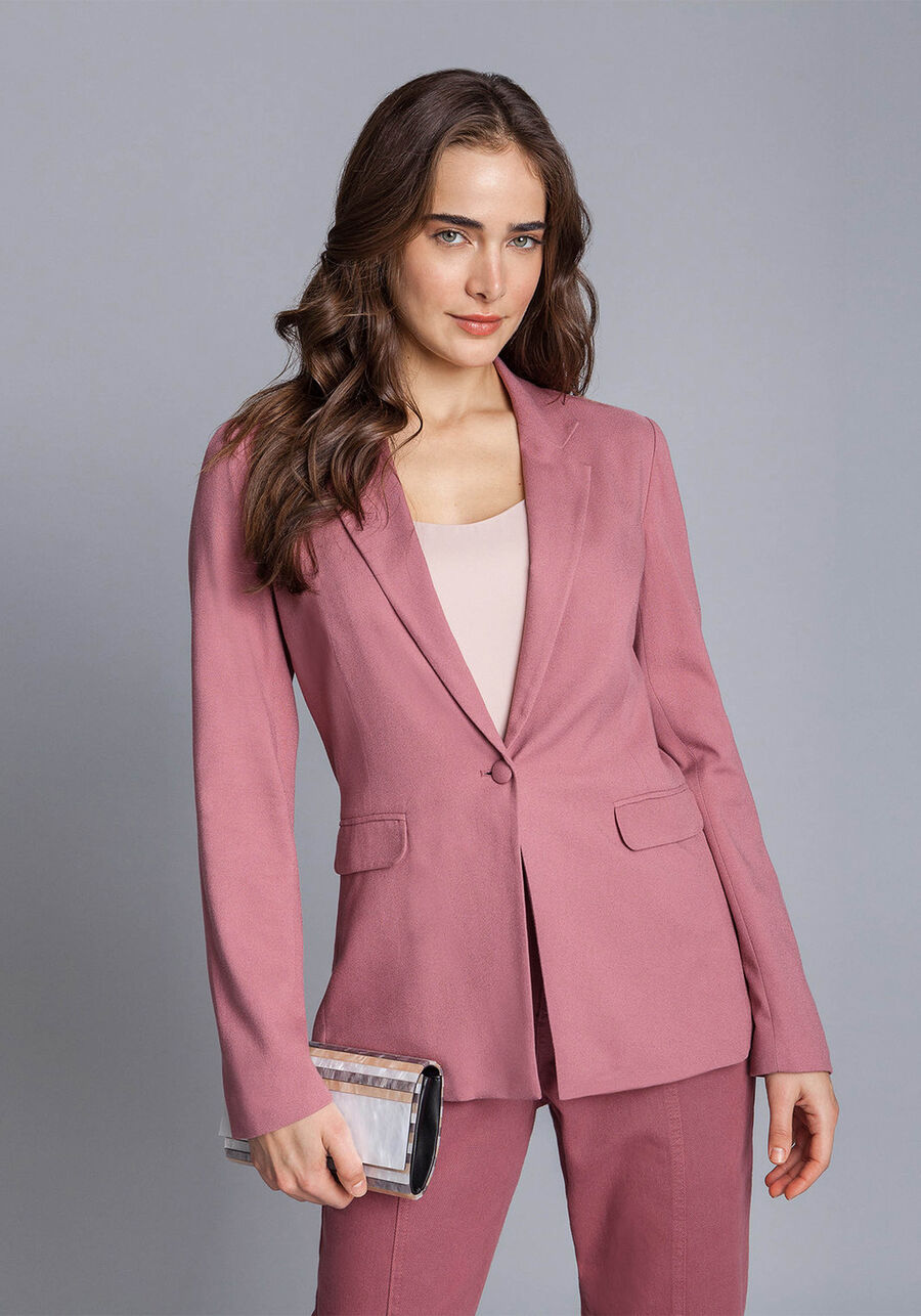 Blazer Lapela e Abotoamento, . Blazer Lapela e Abotoamento, , large.