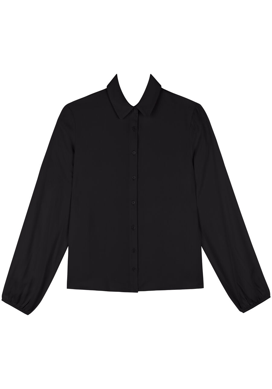 Camisa de Manga Longa Com Gola E Botões, . Camisa de Manga Longa Com Gola E Botões, , large.