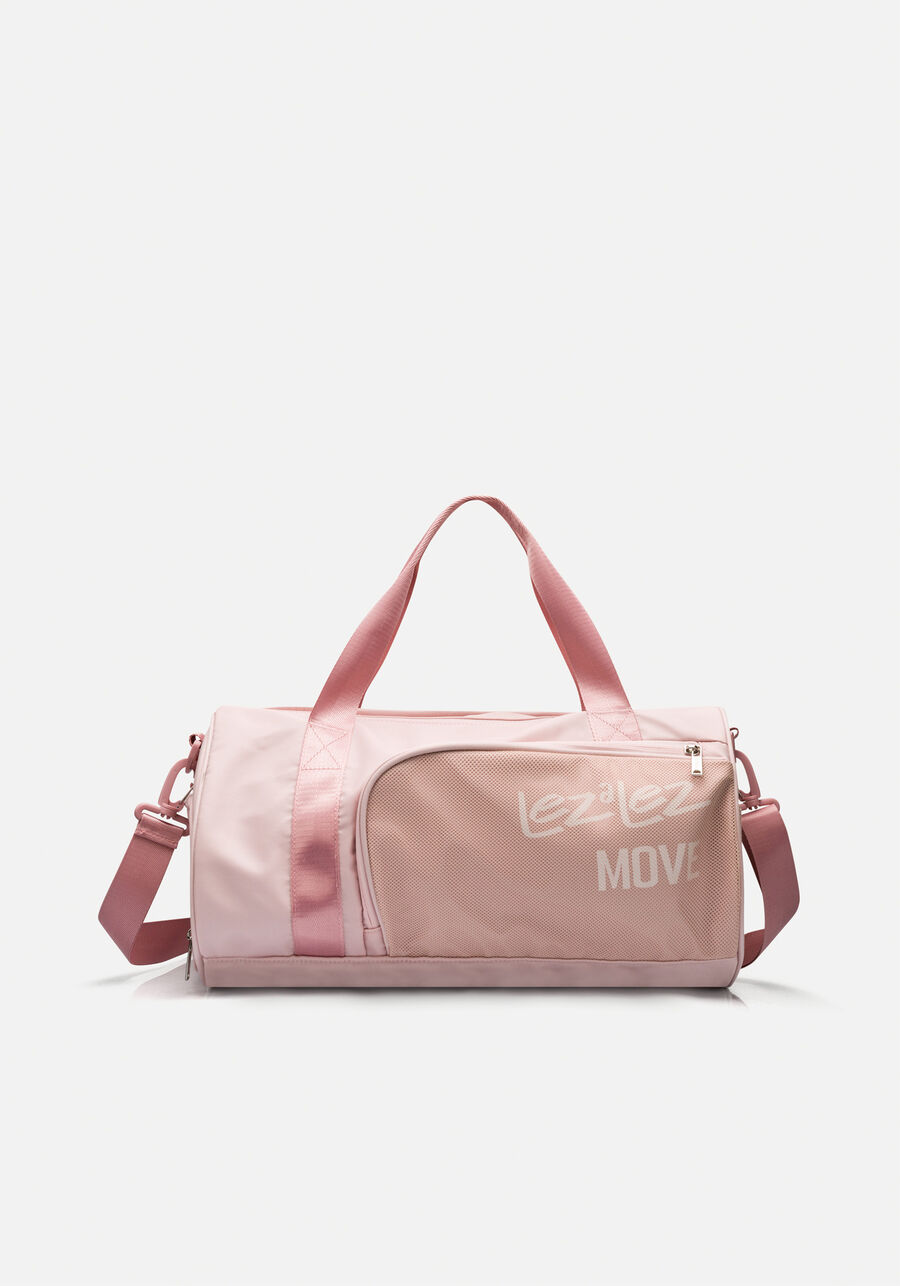 Bolsa Grande De Academia Com Alça Longa E Bolsos, ROSA APRICOT. Bolsa Grande De Academia Com Alça Longa E Bolsos, ROSA APRICOT, large.