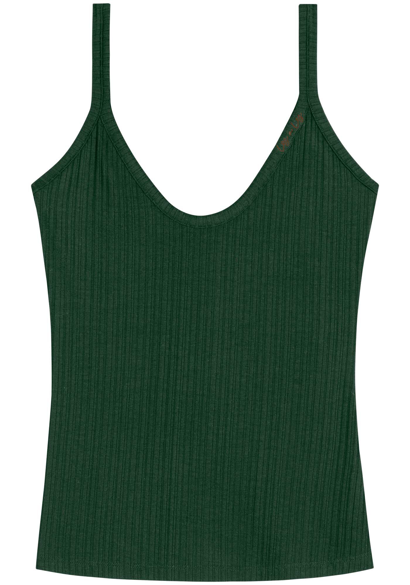 Blusa Regata B&aacute;sica De Al&ccedil;as Em Malha Canelada, , large.