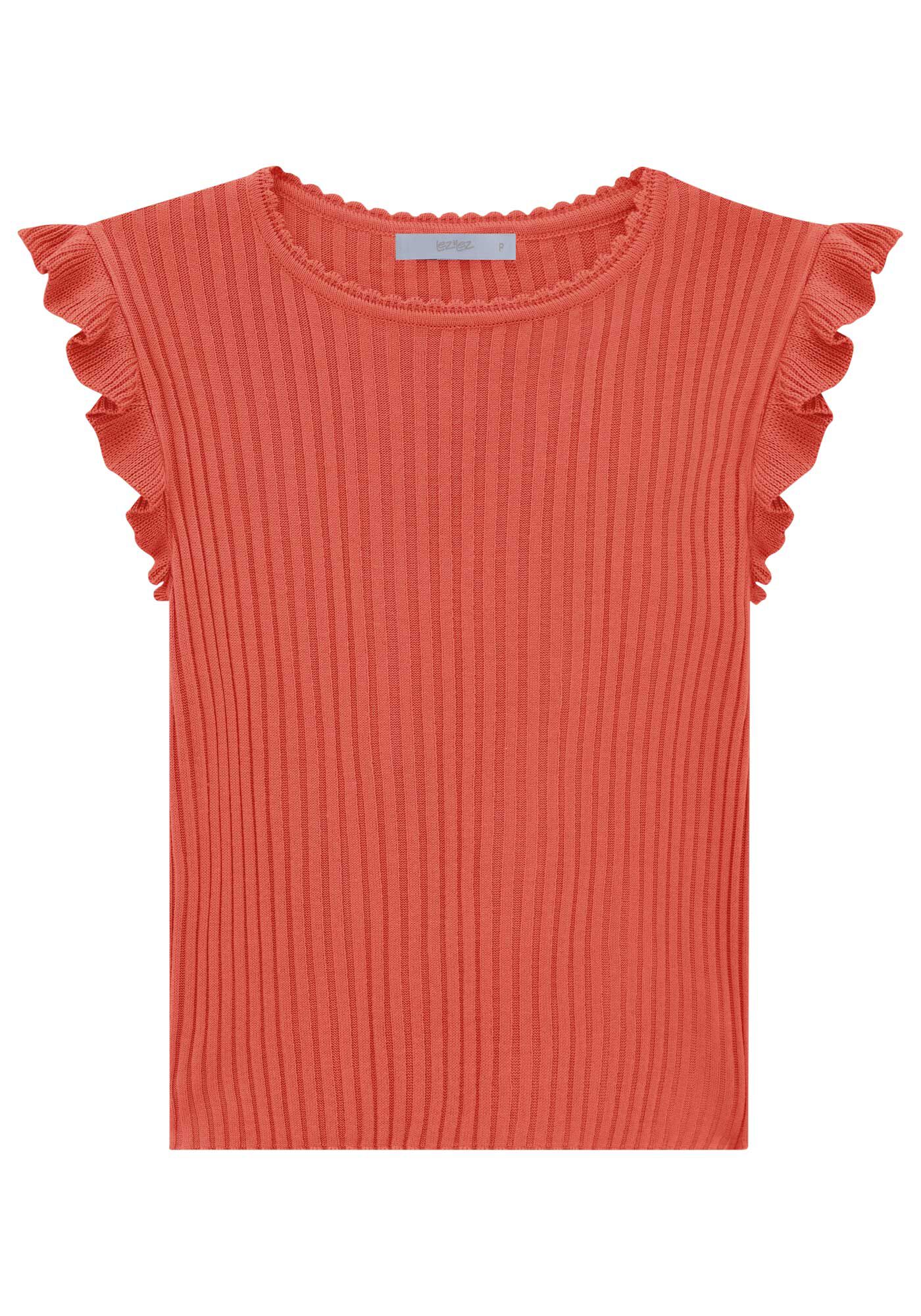 Regata em Tric&ocirc; com Babado Cavas, , large.