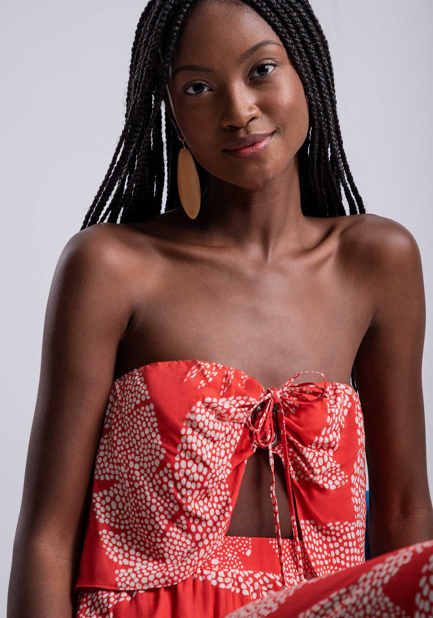 Blusa Frente &Uacute;nica em Viscose com Detalhe Busto, , large.