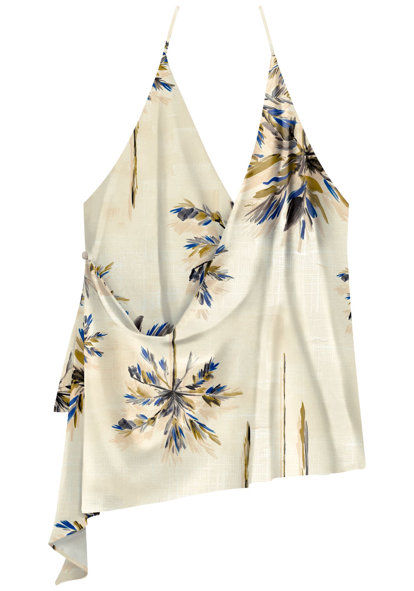 Blusa Assim&eacute;trica Frente &Uacute;nica Estampada, , large.