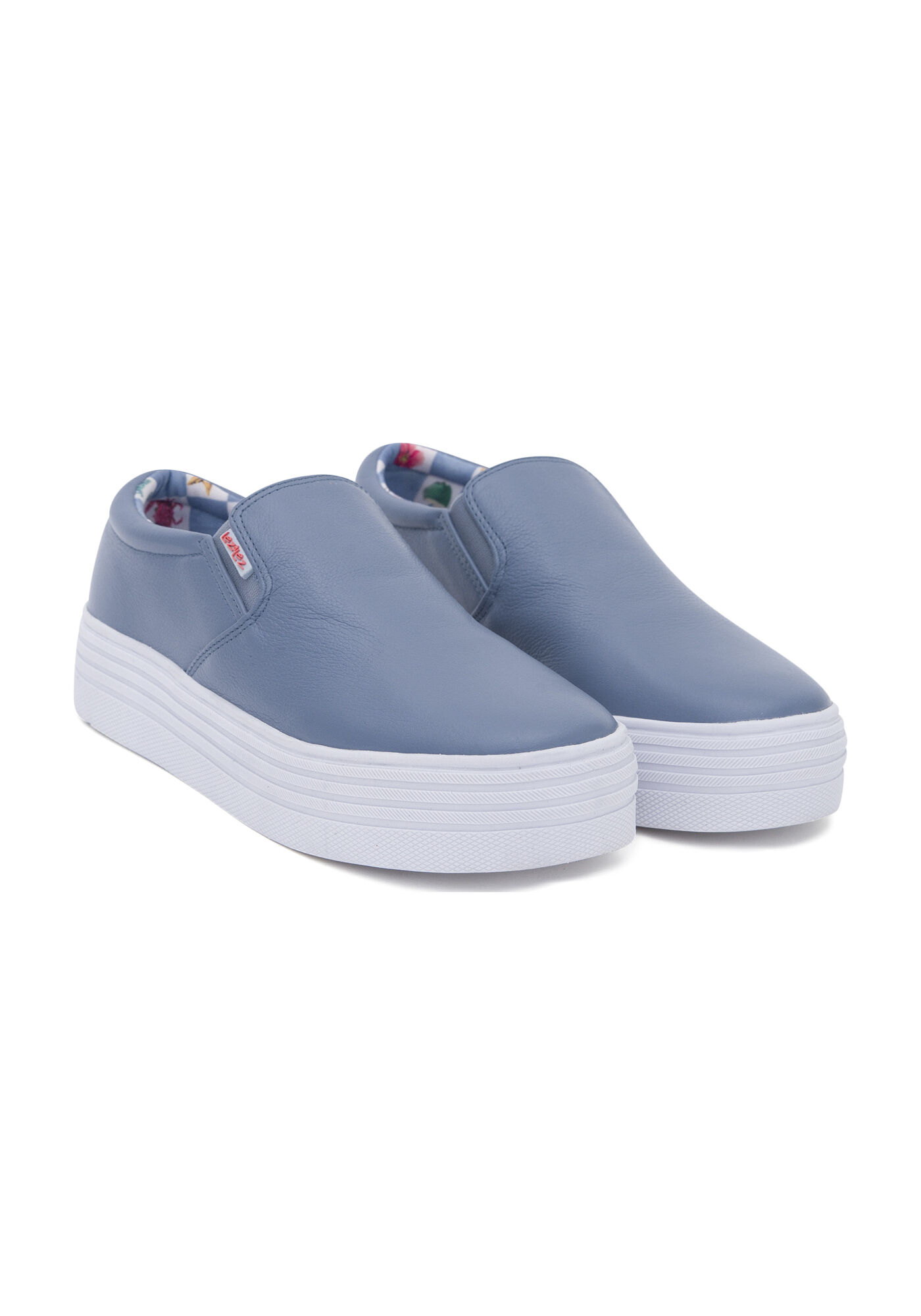 T&ecirc;nis Slip On Flatform, AZUL VIOLA, large.