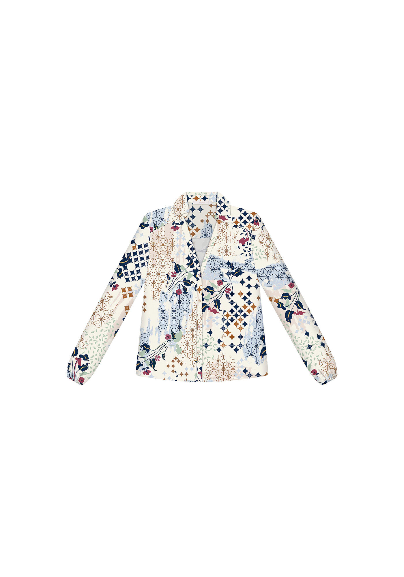 Camisa Manga Longa Estampa, , large.