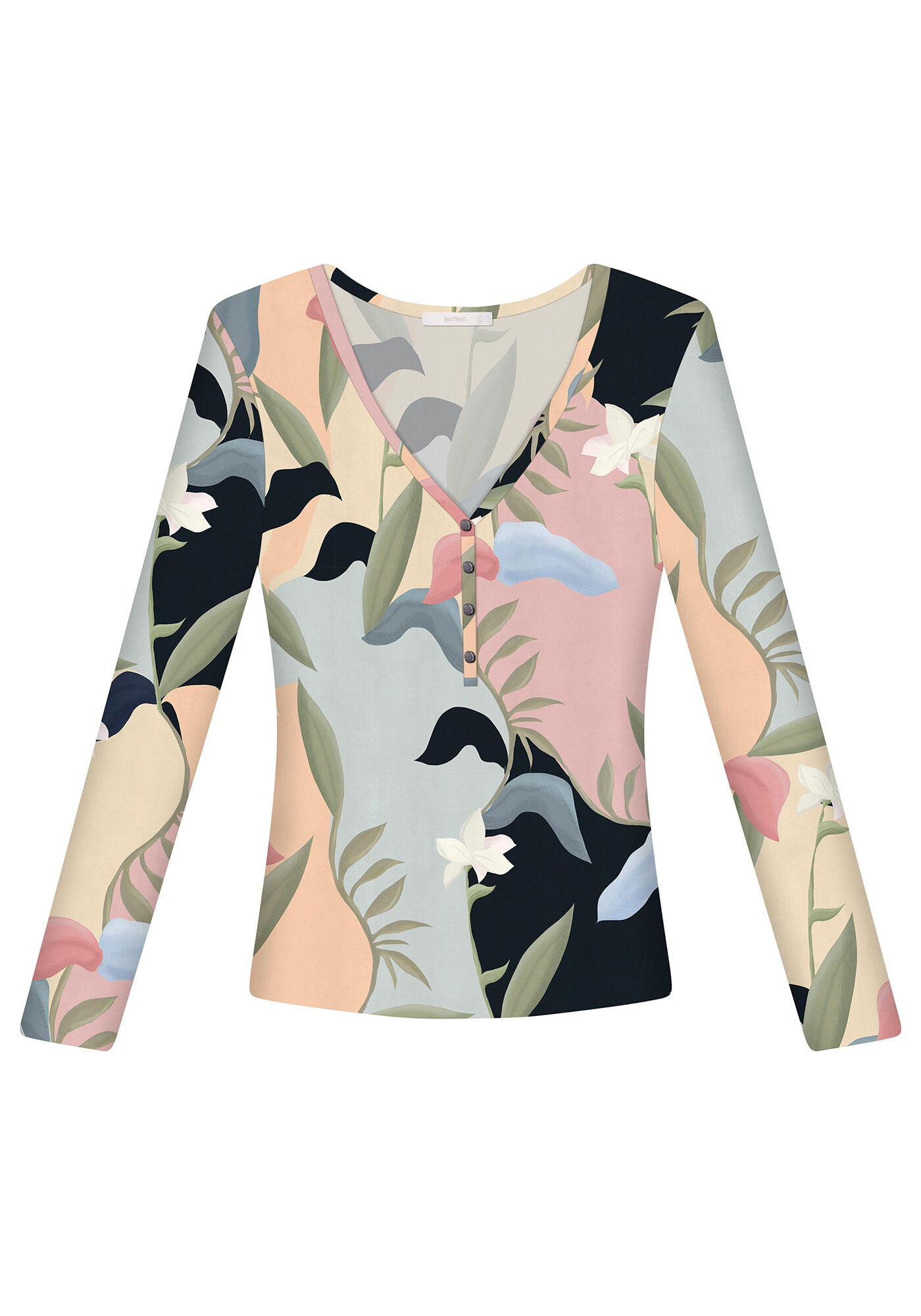 Blusa manga longa em malha, , large.