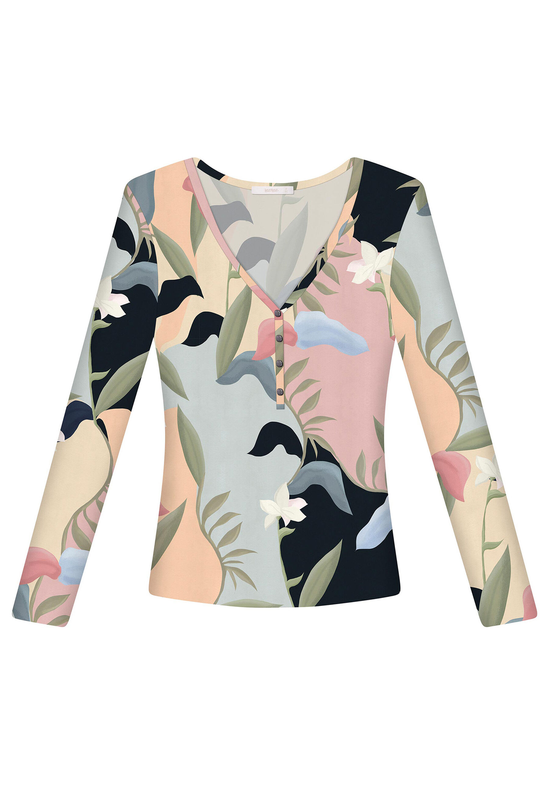 Blusa manga longa em malha, . Blusa manga longa em malha, , large.