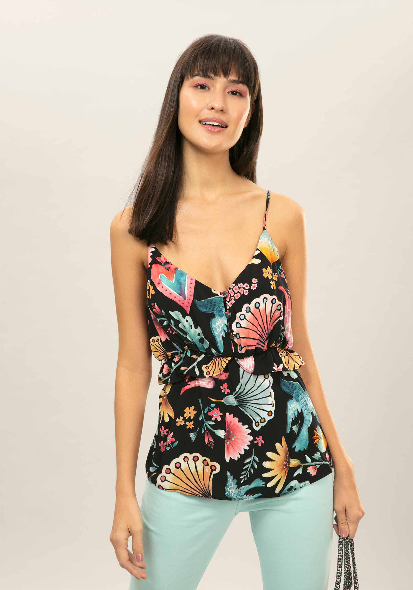 Blusa com Al&ccedil;as Babado, , large.