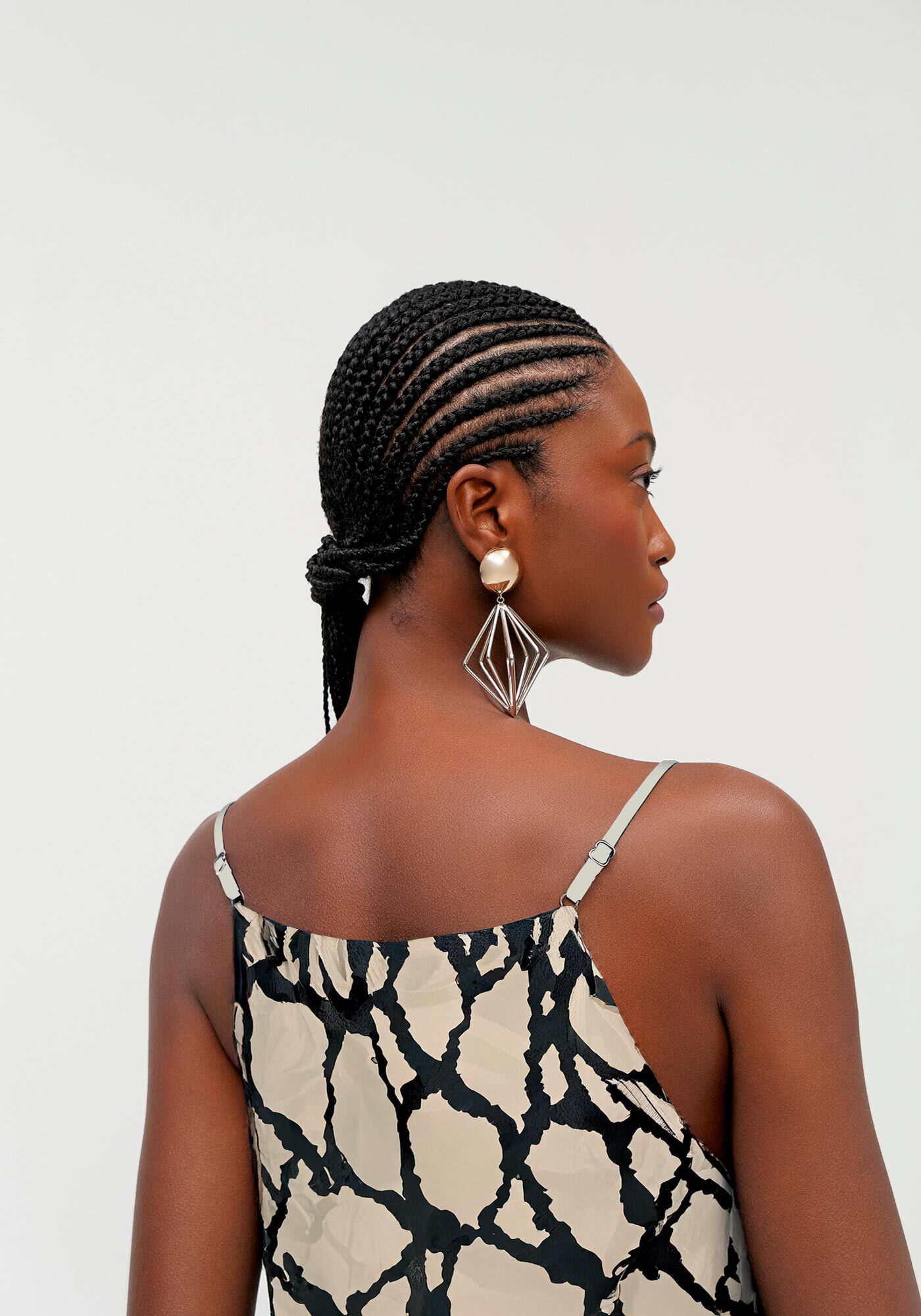 Blusa em Viscose Estampada com Decote V, , large.