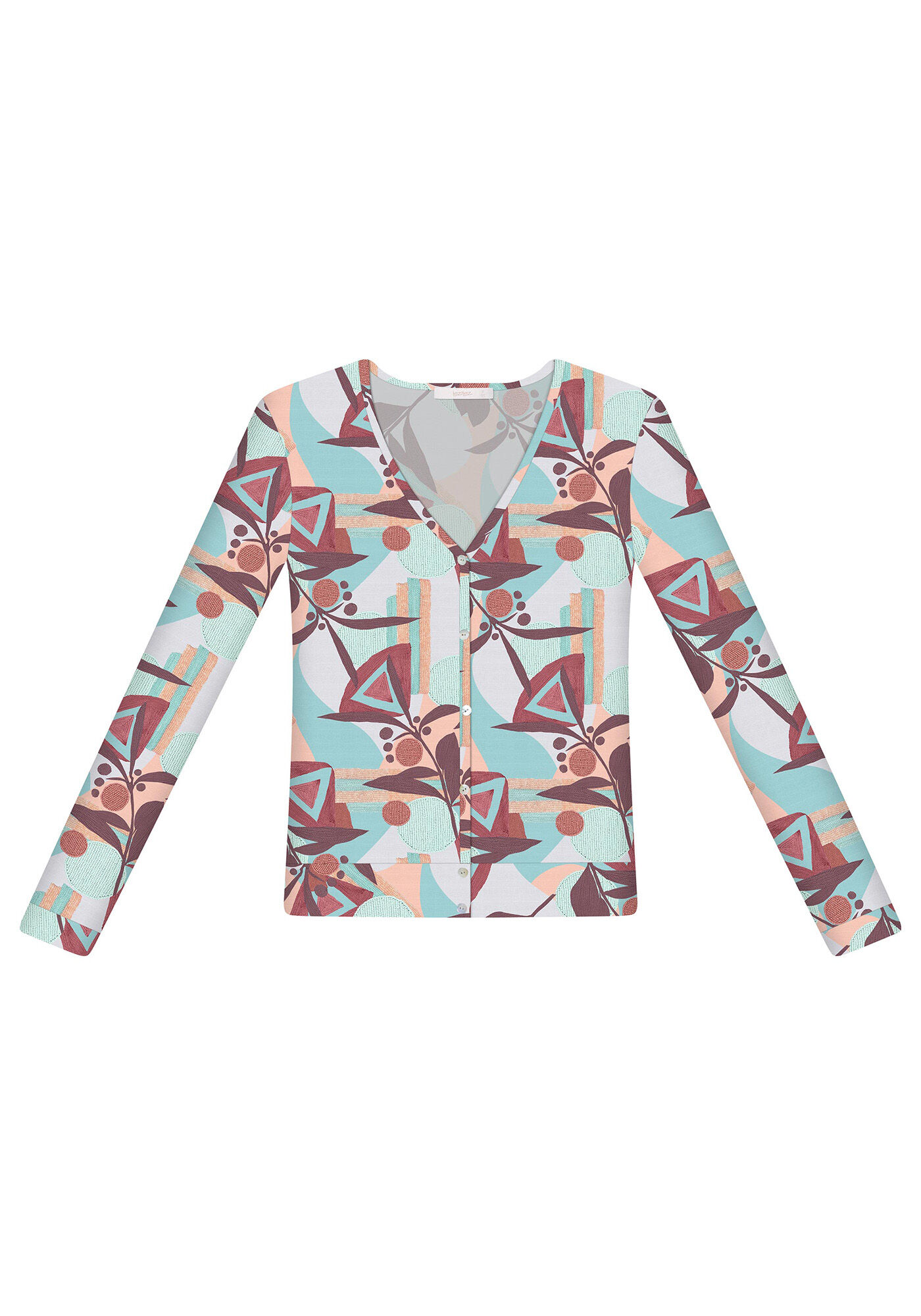 Cardigan Manga Longa Estampado, , large.