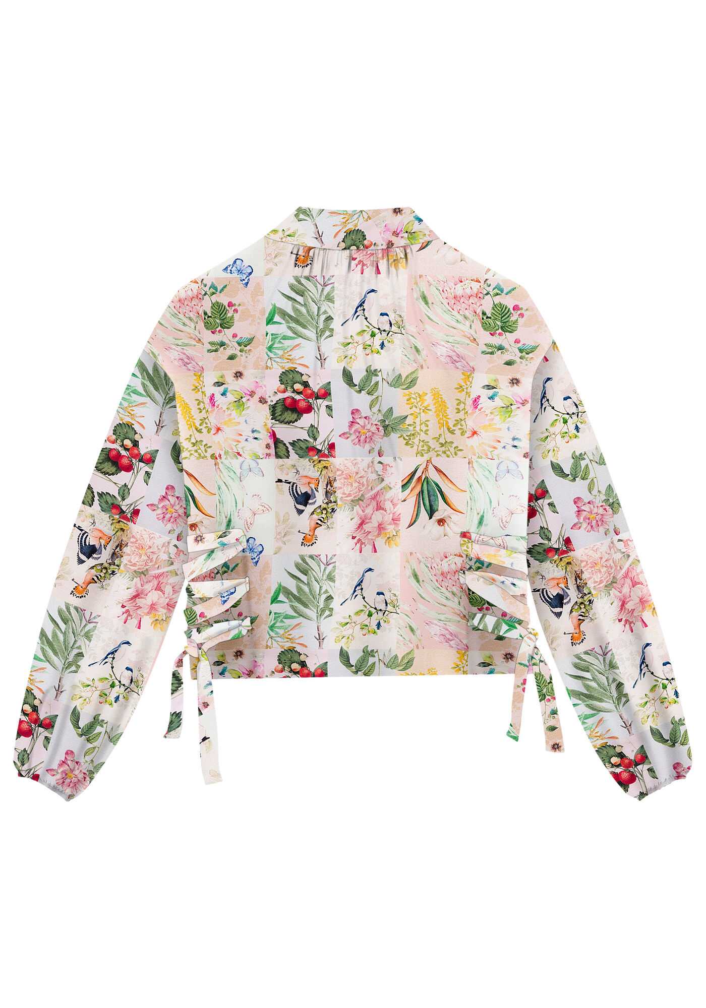 Blusa Gola Alta em Viscose com Amarra&ccedil;&atilde;o, , large.