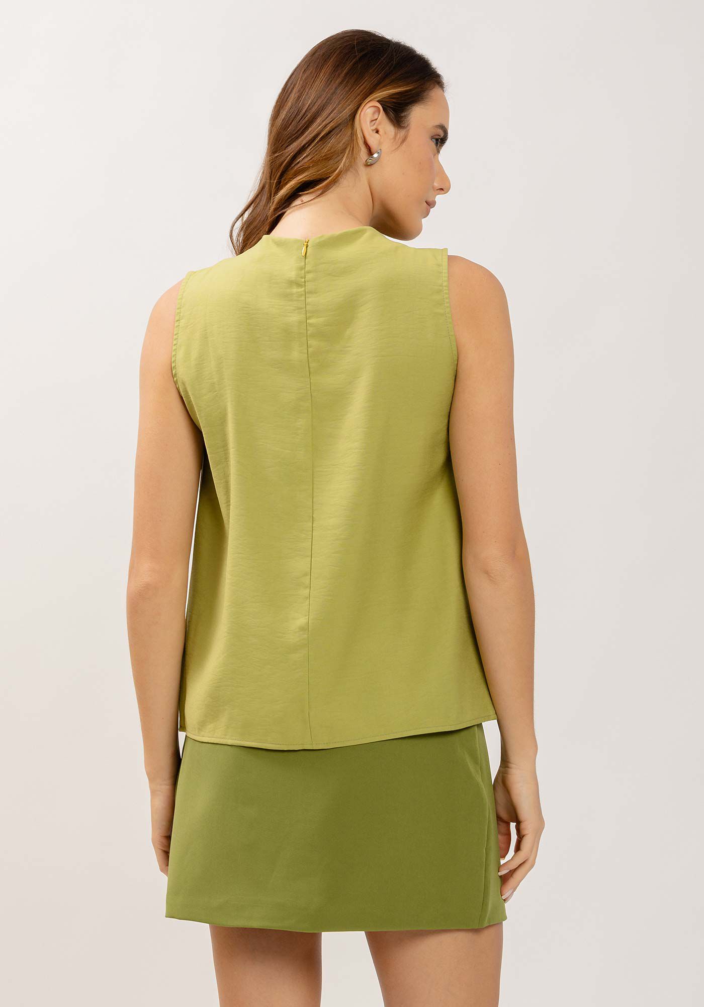 Blusa em Algod&atilde;o com Pregas Assim&eacute;tricas, , large.