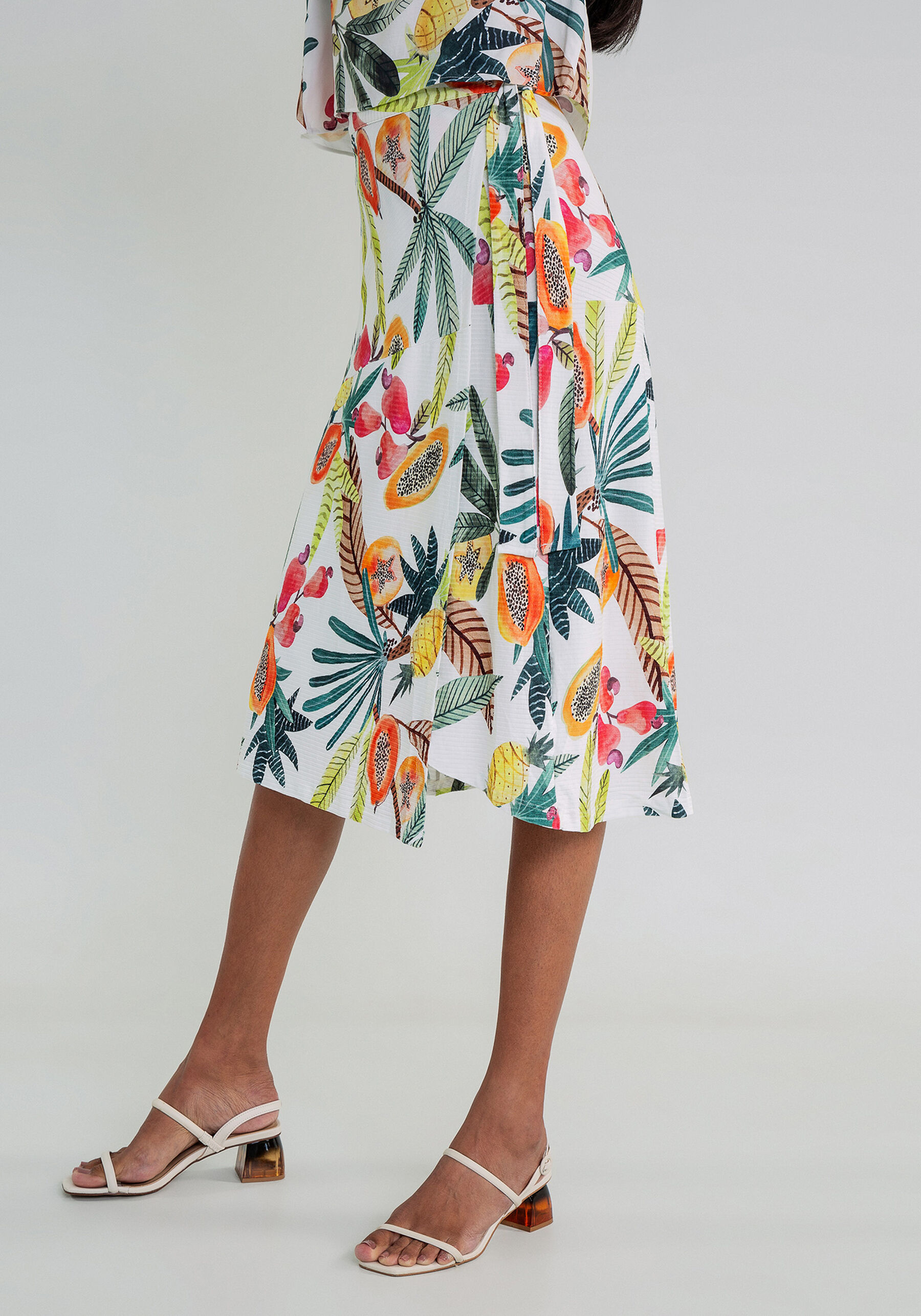 Saia Mídi Transpassada Estampa, . Saia Mídi Transpassada Estampa, , large.