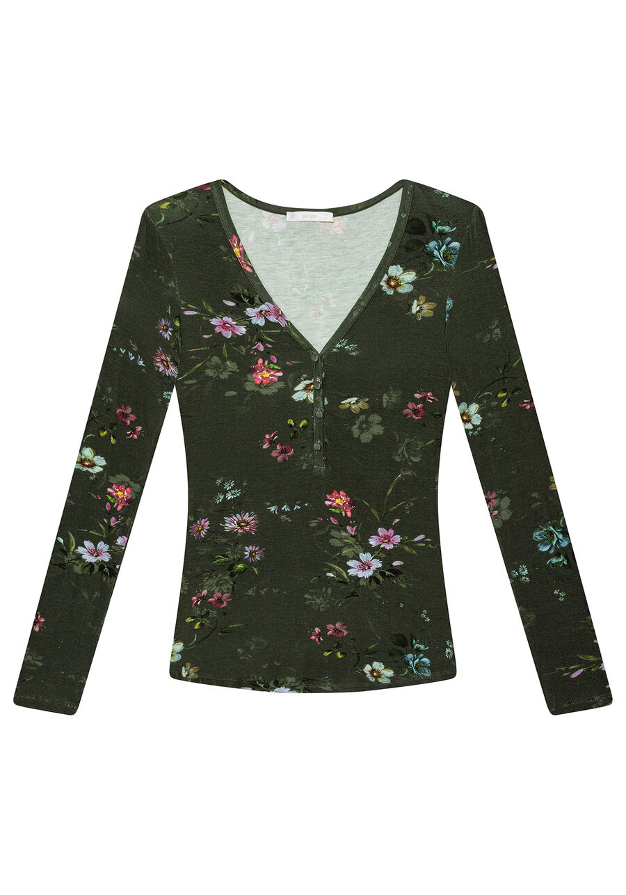 Blusa manga longa em malha, . Blusa manga longa em malha, , large.