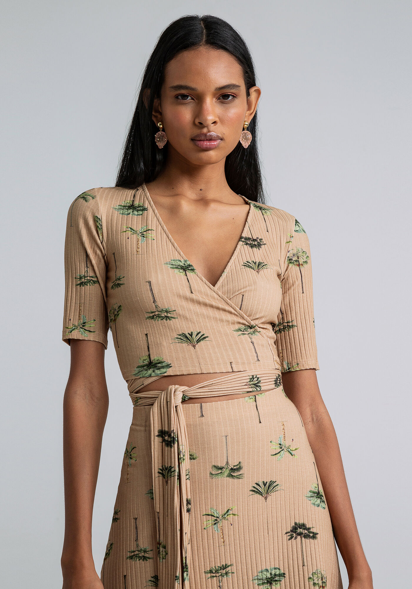 Vestido Midi Evas&ecirc; Transpasse, ARVOREDO, large.