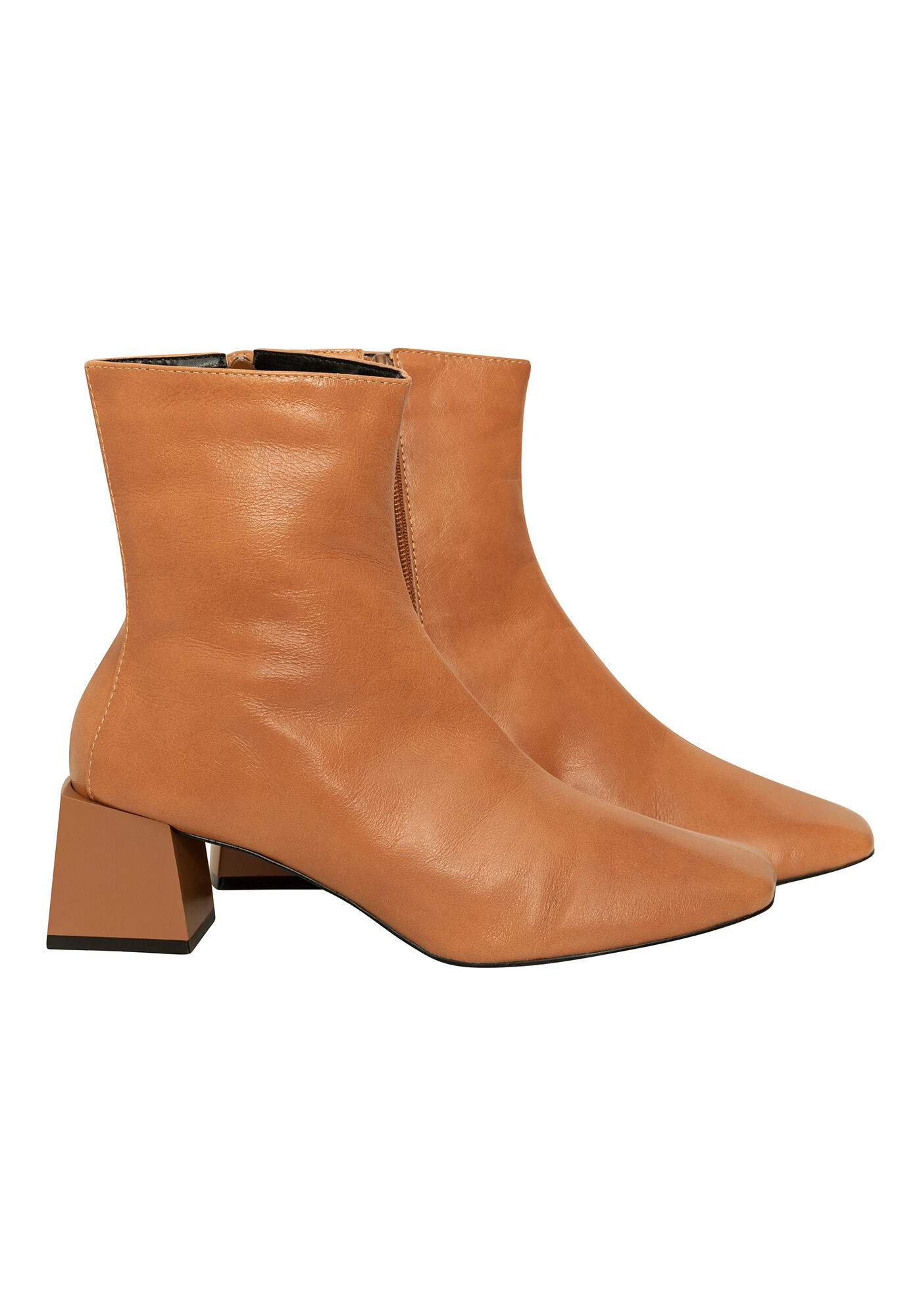 Bota Salto M&eacute;dio Bloco, MARROM, large.