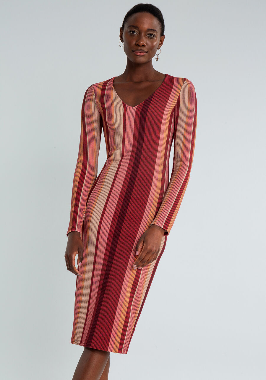 Vestido Estampado Manga Longa Mídi Estampado, CAMPO. Vestido Estampado Manga Longa Mídi Estampado, CAMPO, large.