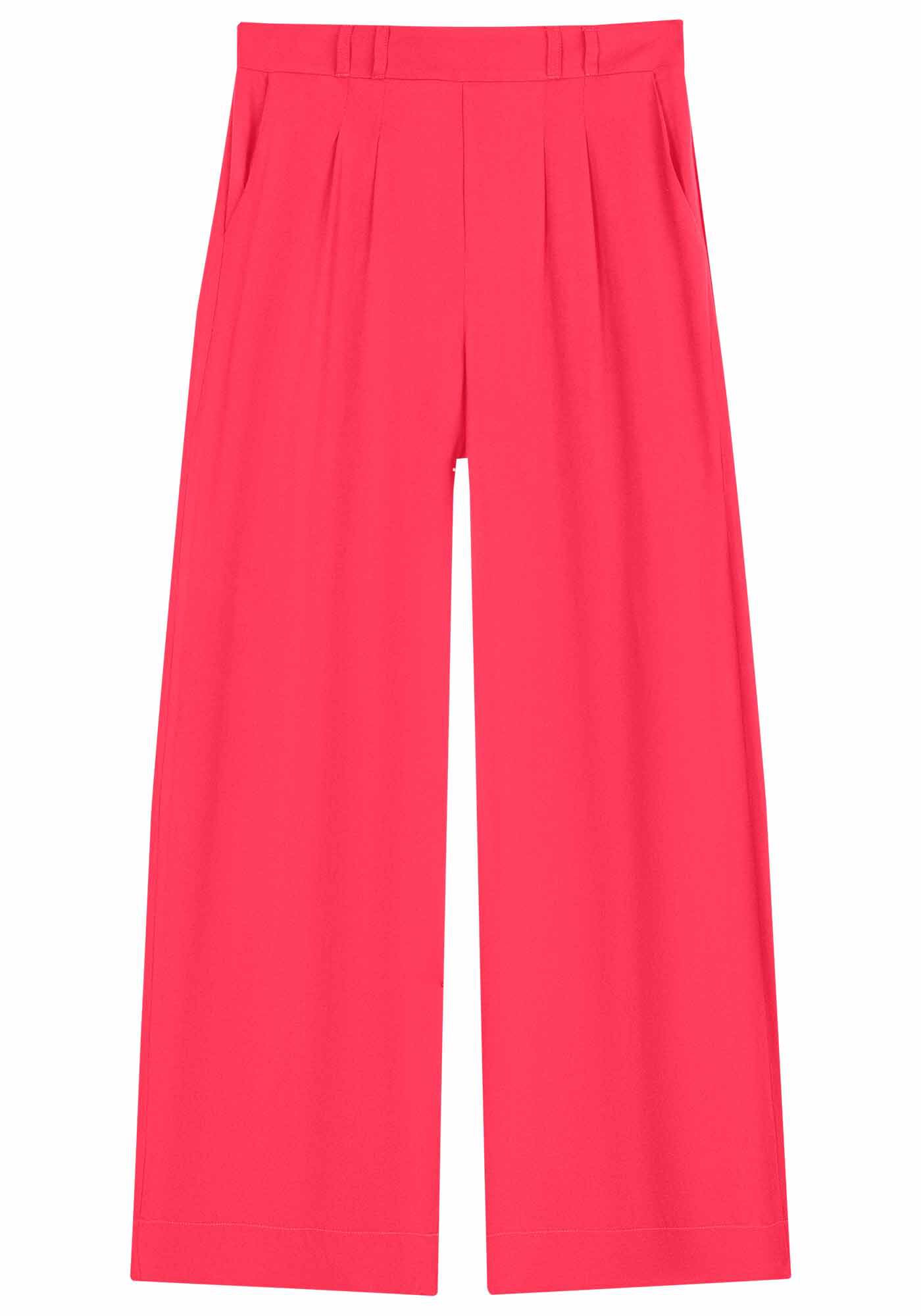 Cal&ccedil;a Pantalona em Viscose Alfaiataria, , large.