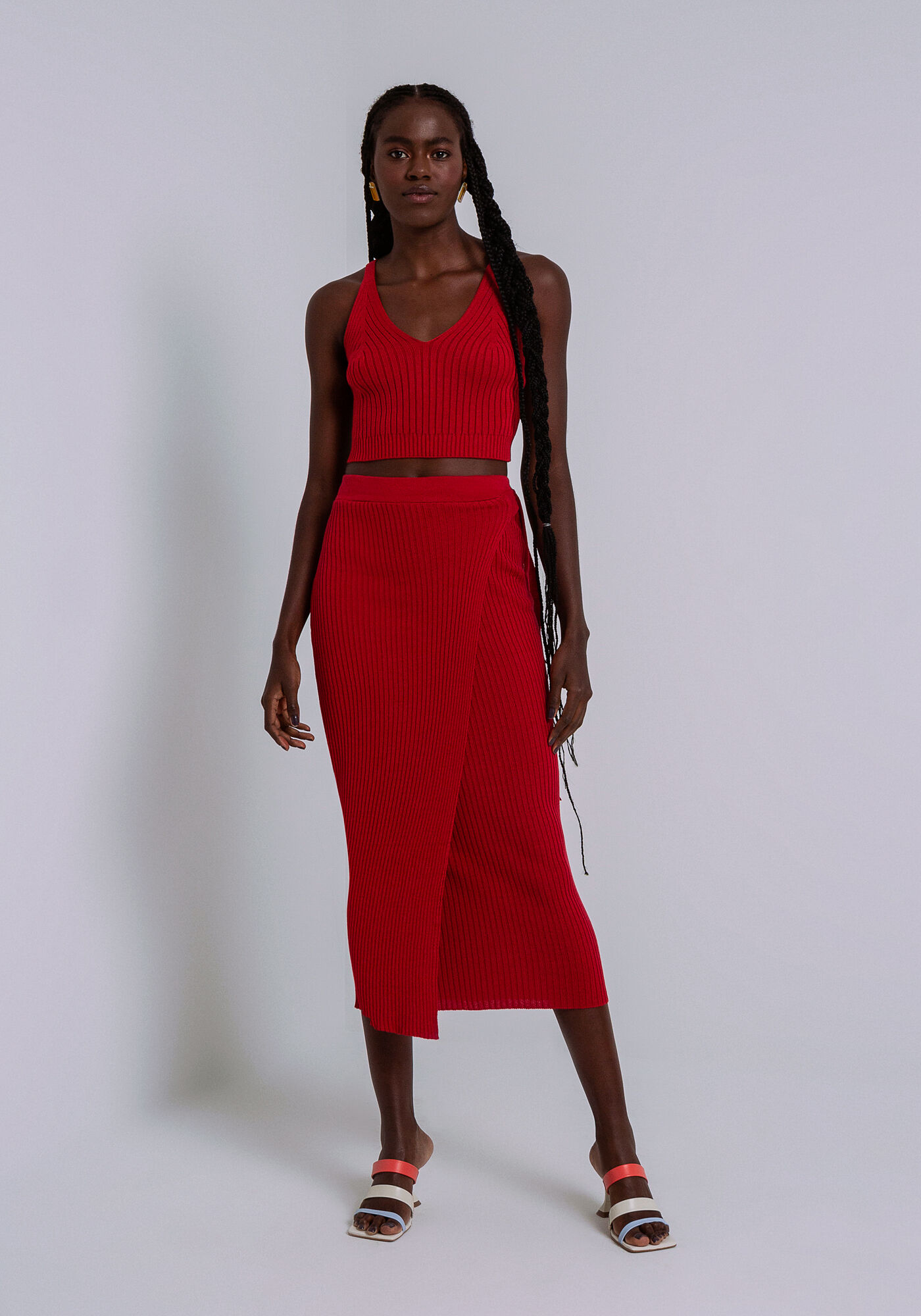 Blusa com Al&ccedil;as Cropped Tric&ocirc;, , large.