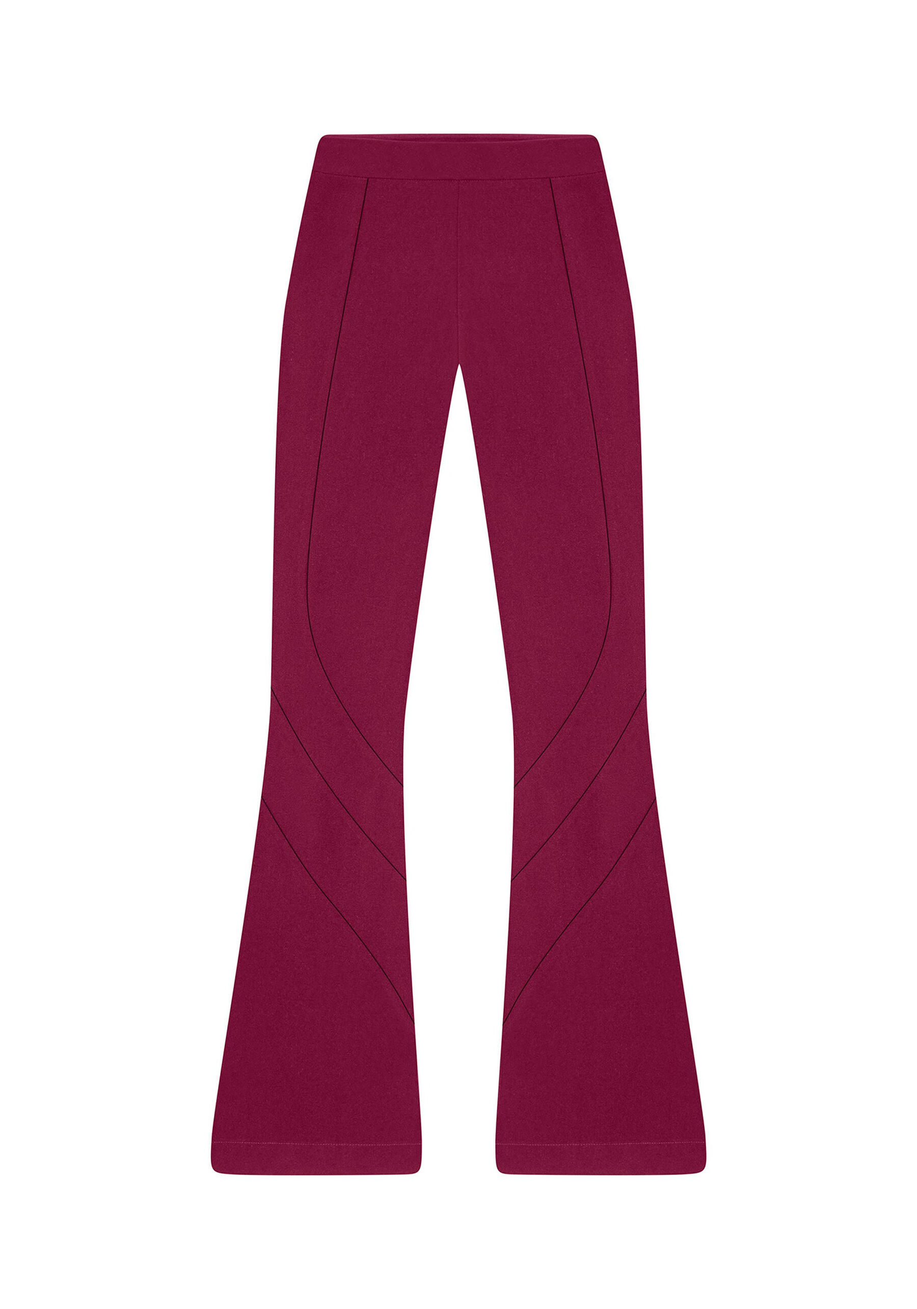 Calça Flare Cintura Alta, BORDO. Calça Flare Cintura Alta, BORDO, large.