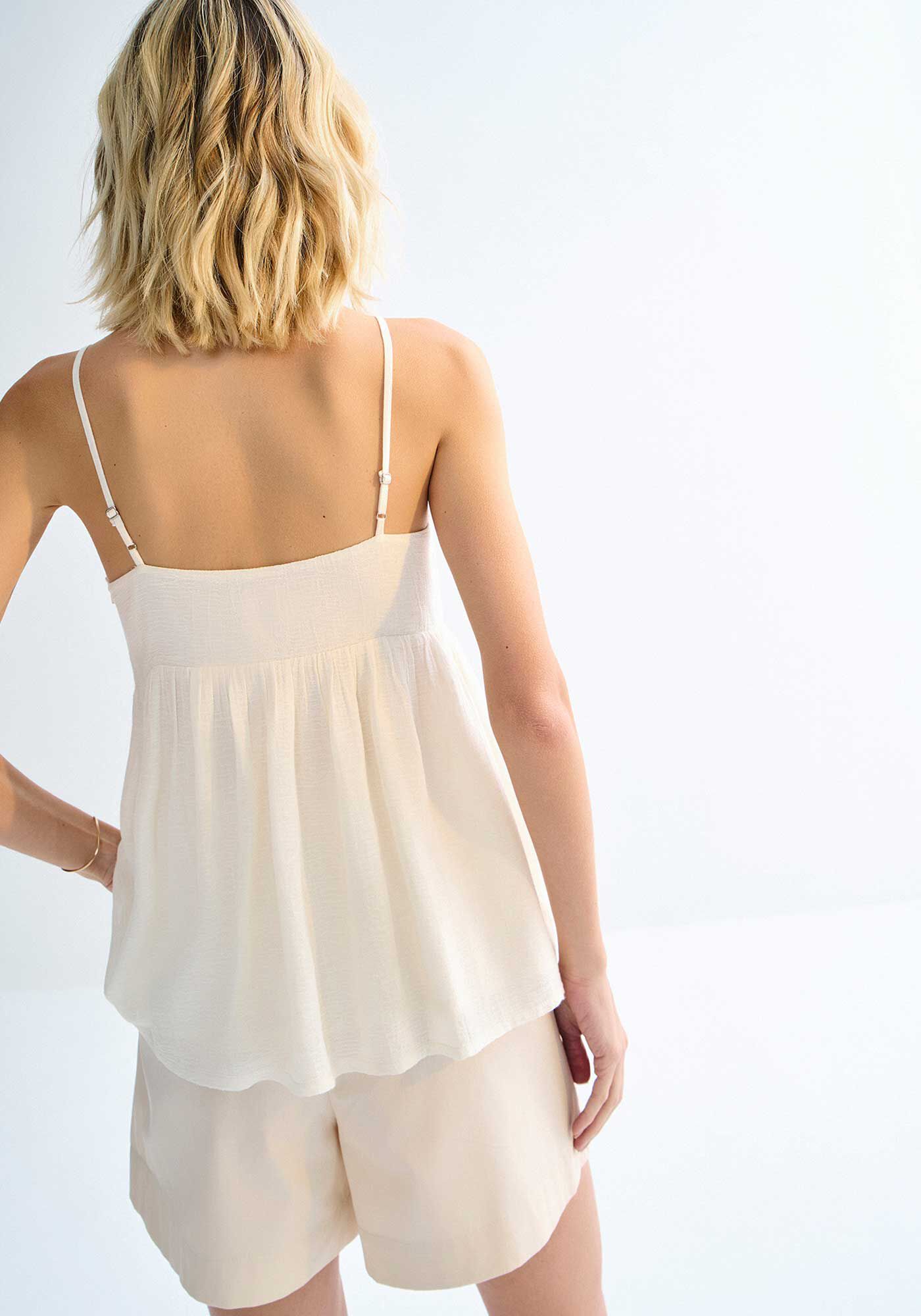 Blusa Bata em Algod&atilde;o Leve com Bordado, , large.