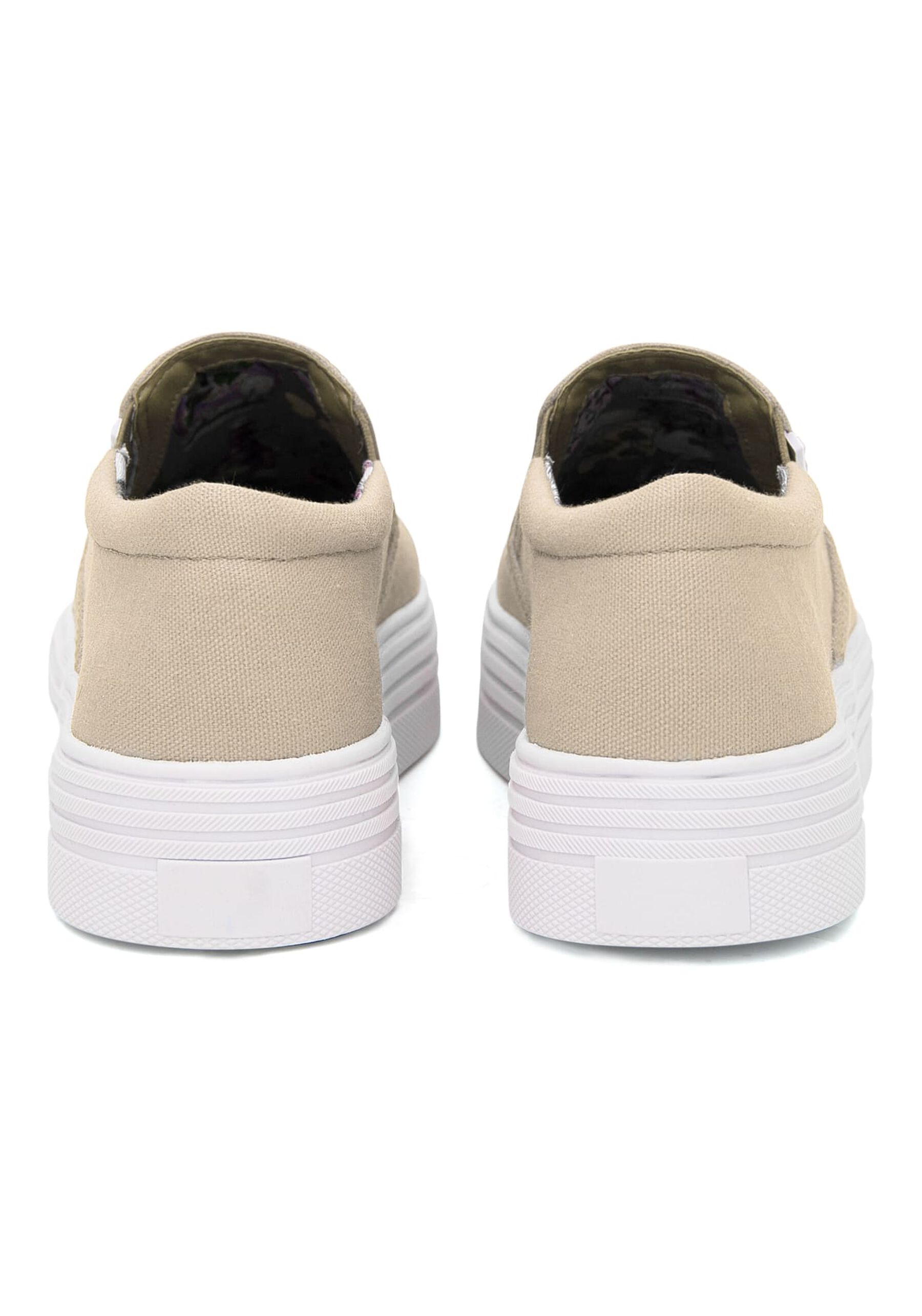Tênis Slip On Flatform, BEGE GEORGIA. Tênis Slip On Flatform, BEGE GEORGIA, large.
