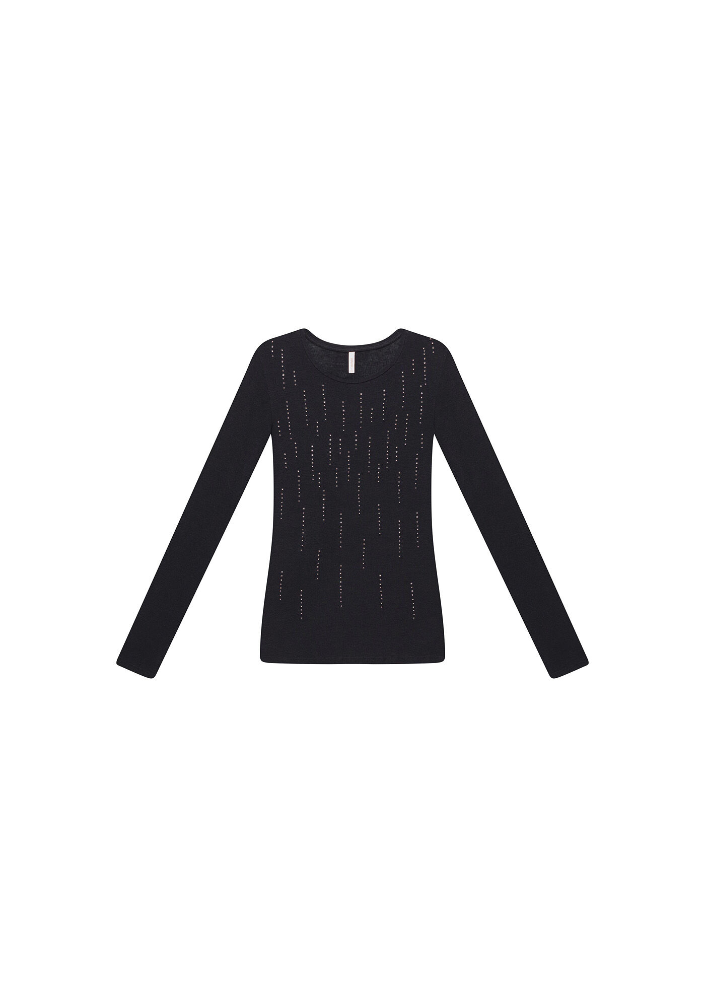 Blusa Manga Longa Strass, , large.