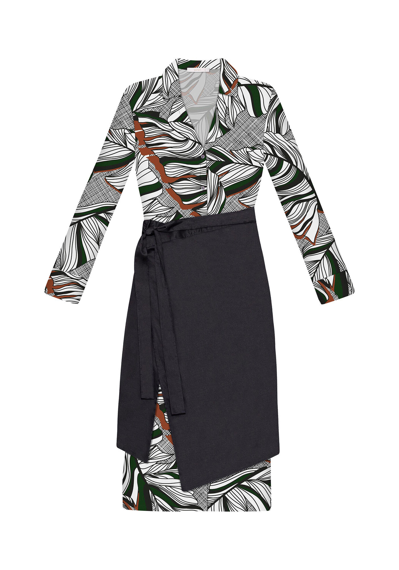 Vestido Chemise Sobreposi&ccedil;&atilde;o Remov&iacute;vel, , large.