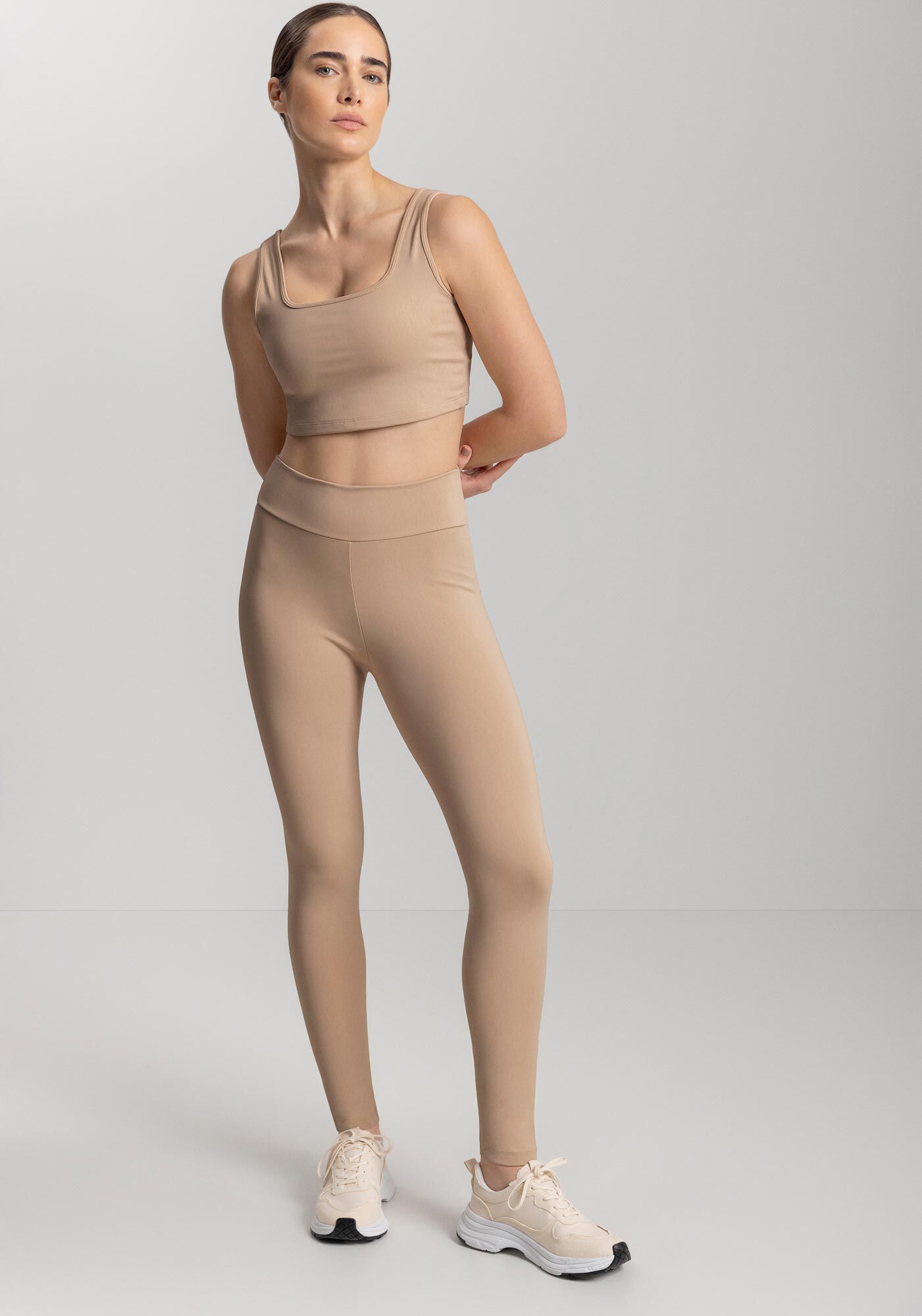 Cal&ccedil;a Legging B&aacute;sica De Cintura Alta Em Malha Move, , large.