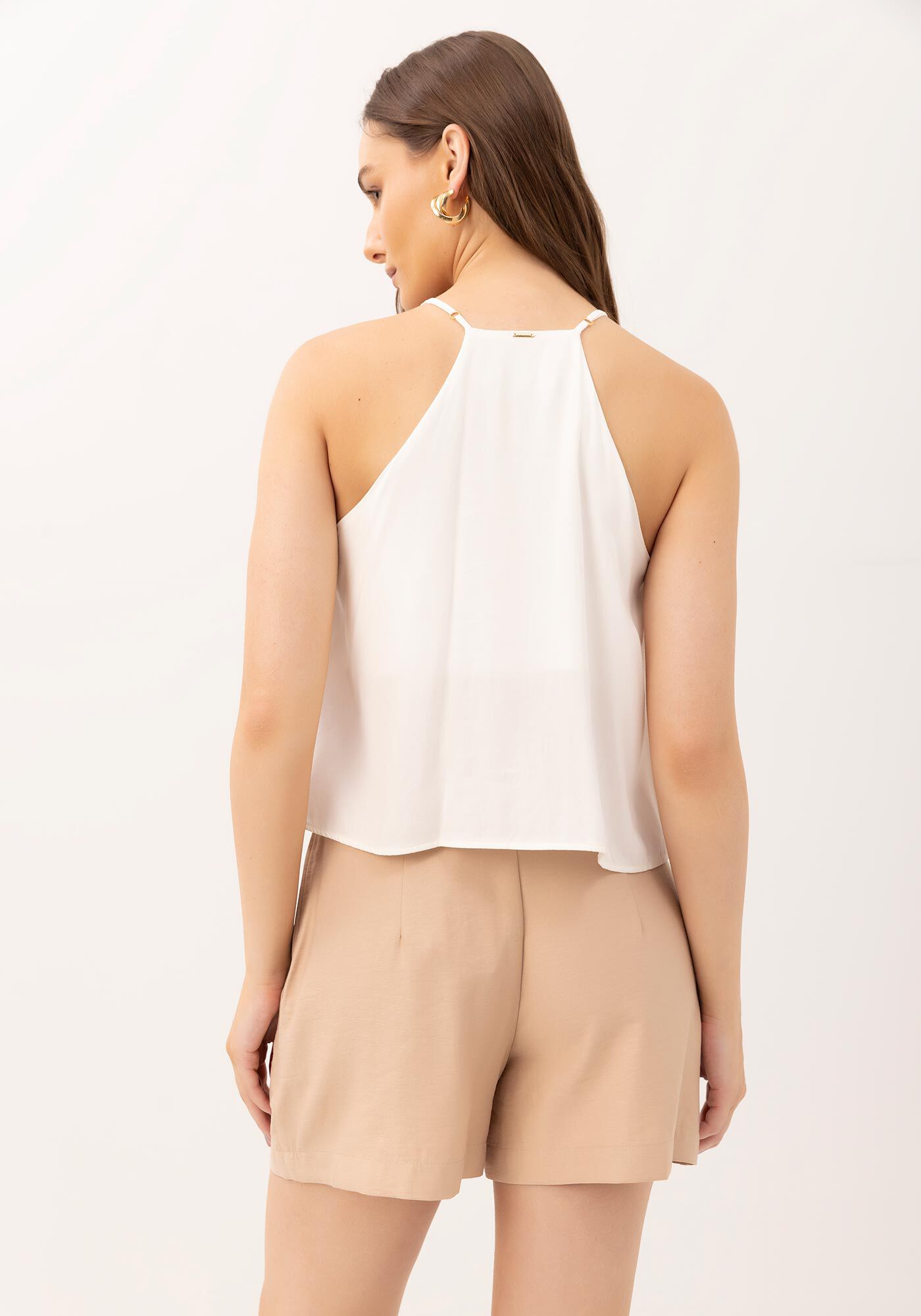 Blusa em Viscose com Pedras Decote, , large.