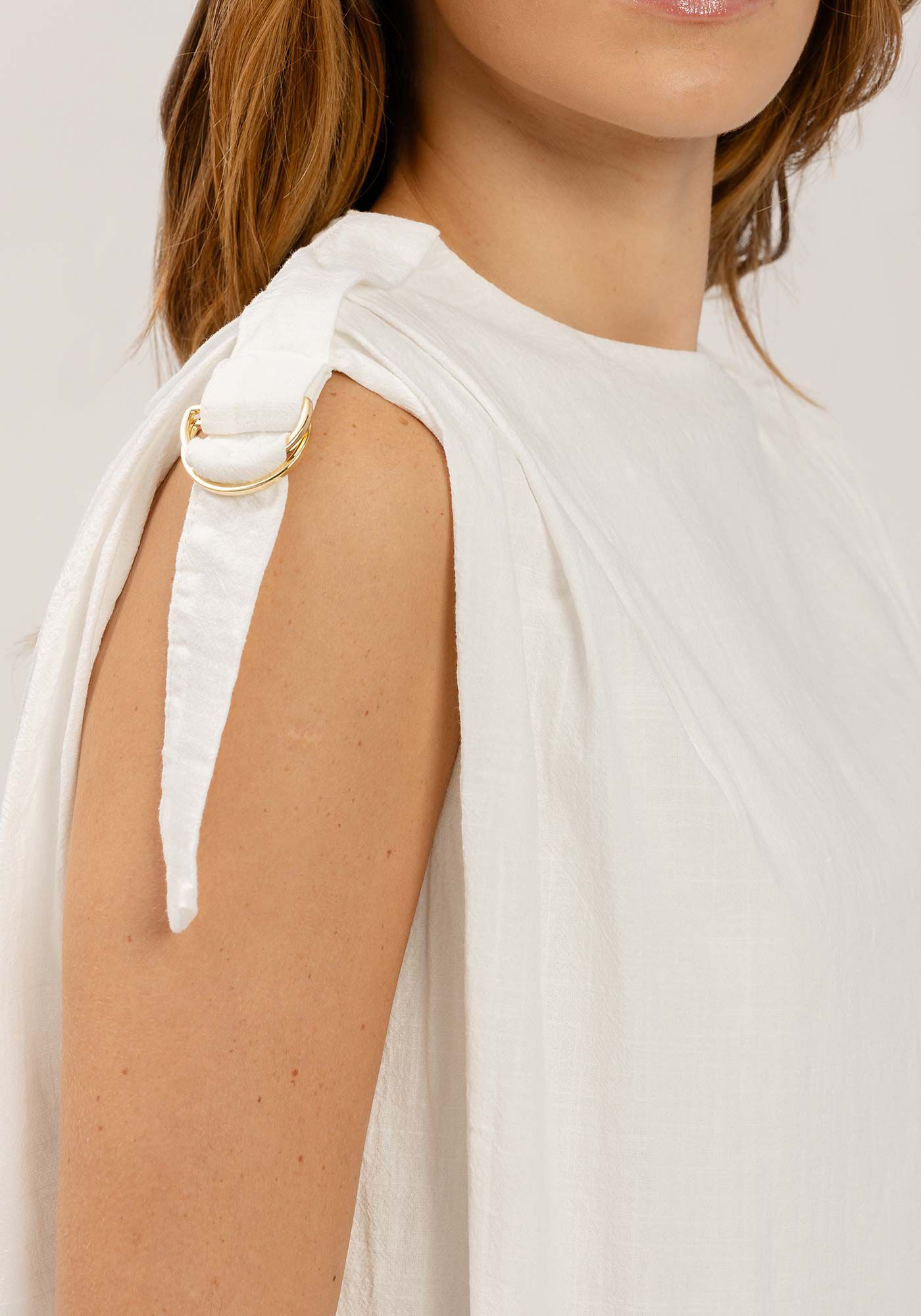 Blusa Muscle Tee com Pregas Ombros, , large.