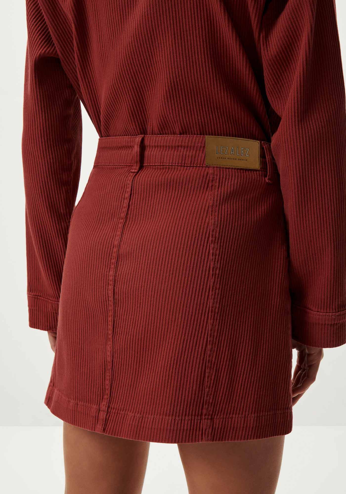 Saia Cotel&ecirc; Curta Cintura Alta com Bot&otilde;es, , large.