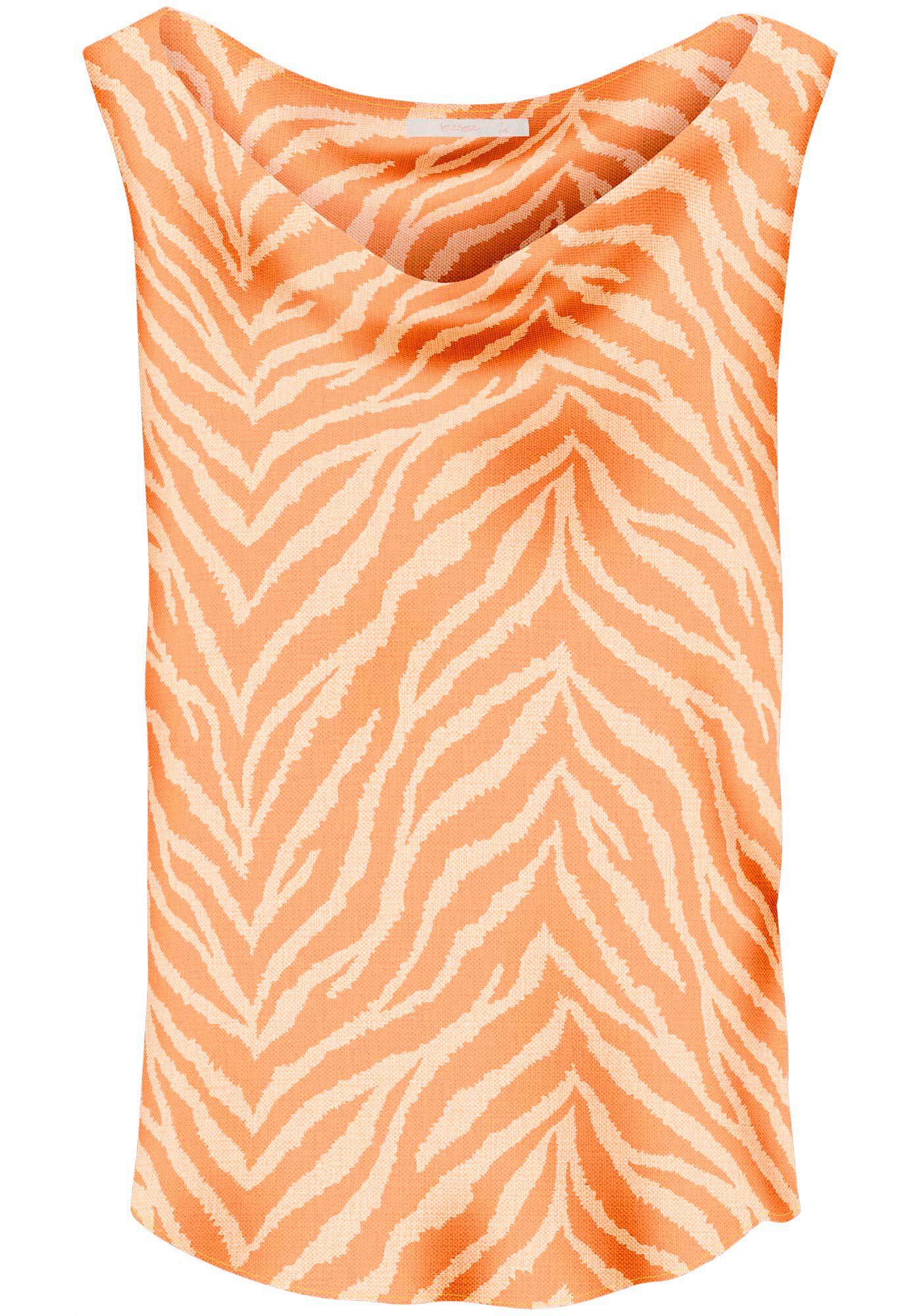 Blusa Estampada em Chiffon com Decote Degag&ecirc;, , large.