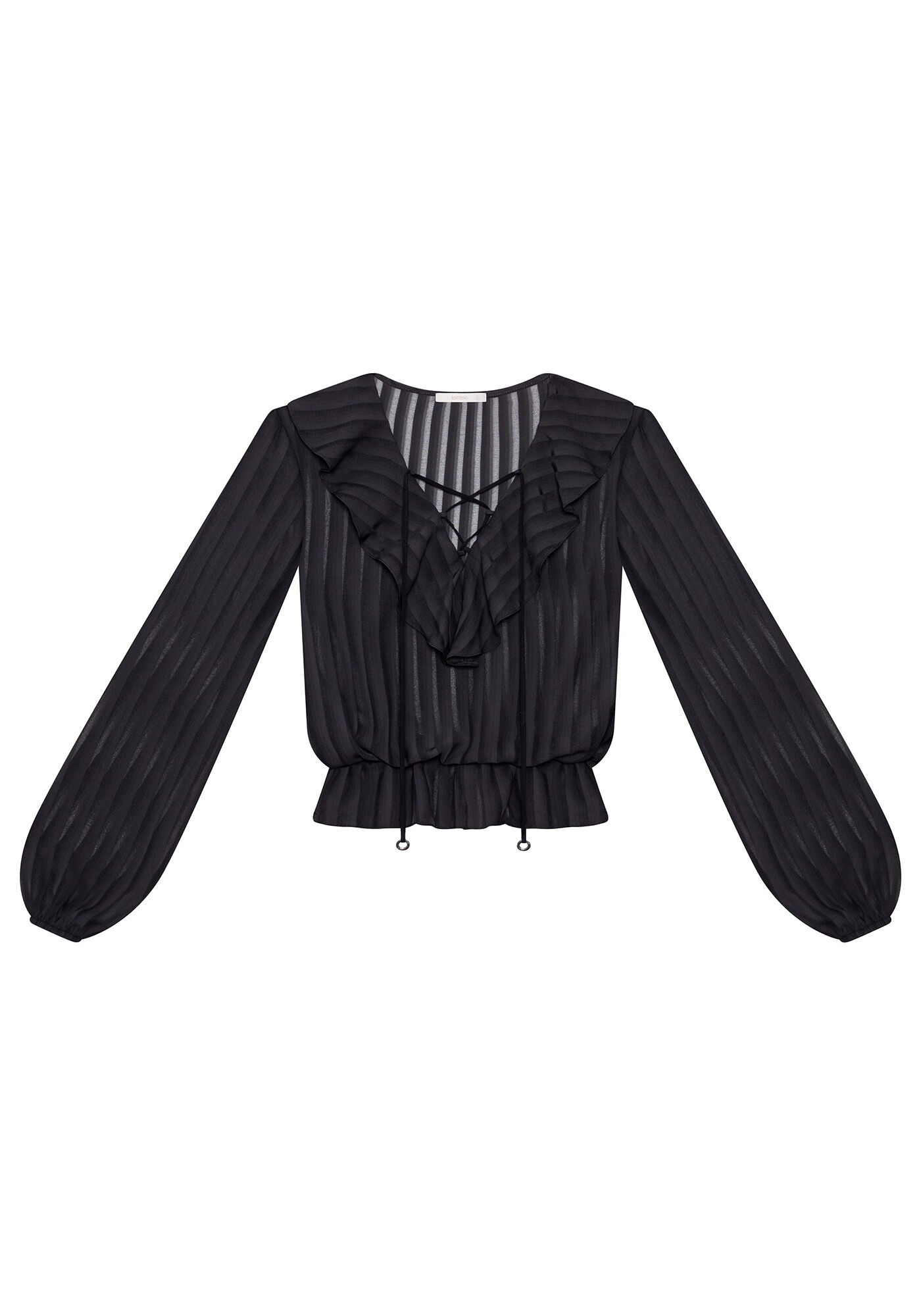 Blusa Transpar&ecirc;ncia Listras, , large.