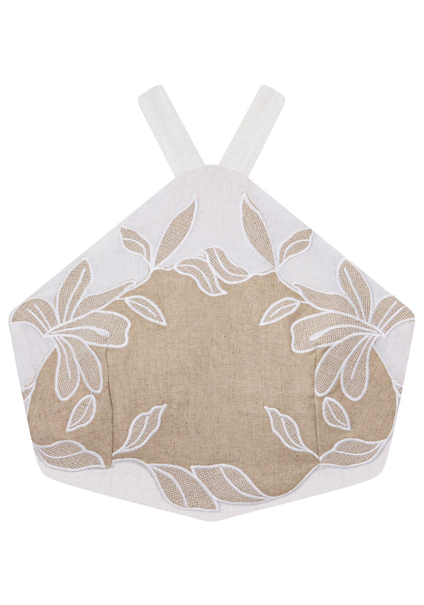 Blusa Tecido Linho Washed Plus Cropped Bege Arisona, , large.