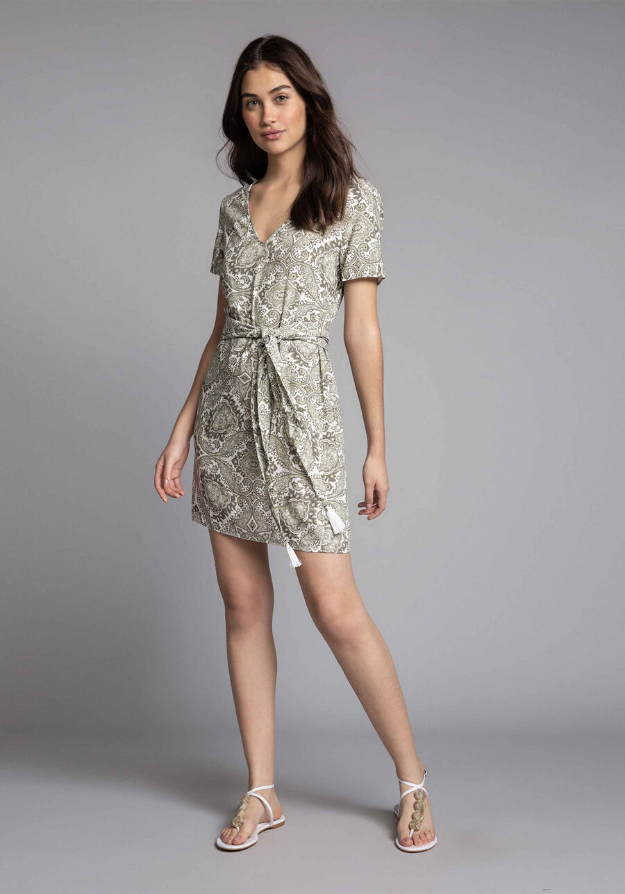 Vestido com Cinto Estampa Coogee, . Vestido com Cinto Estampa Coogee, , large.