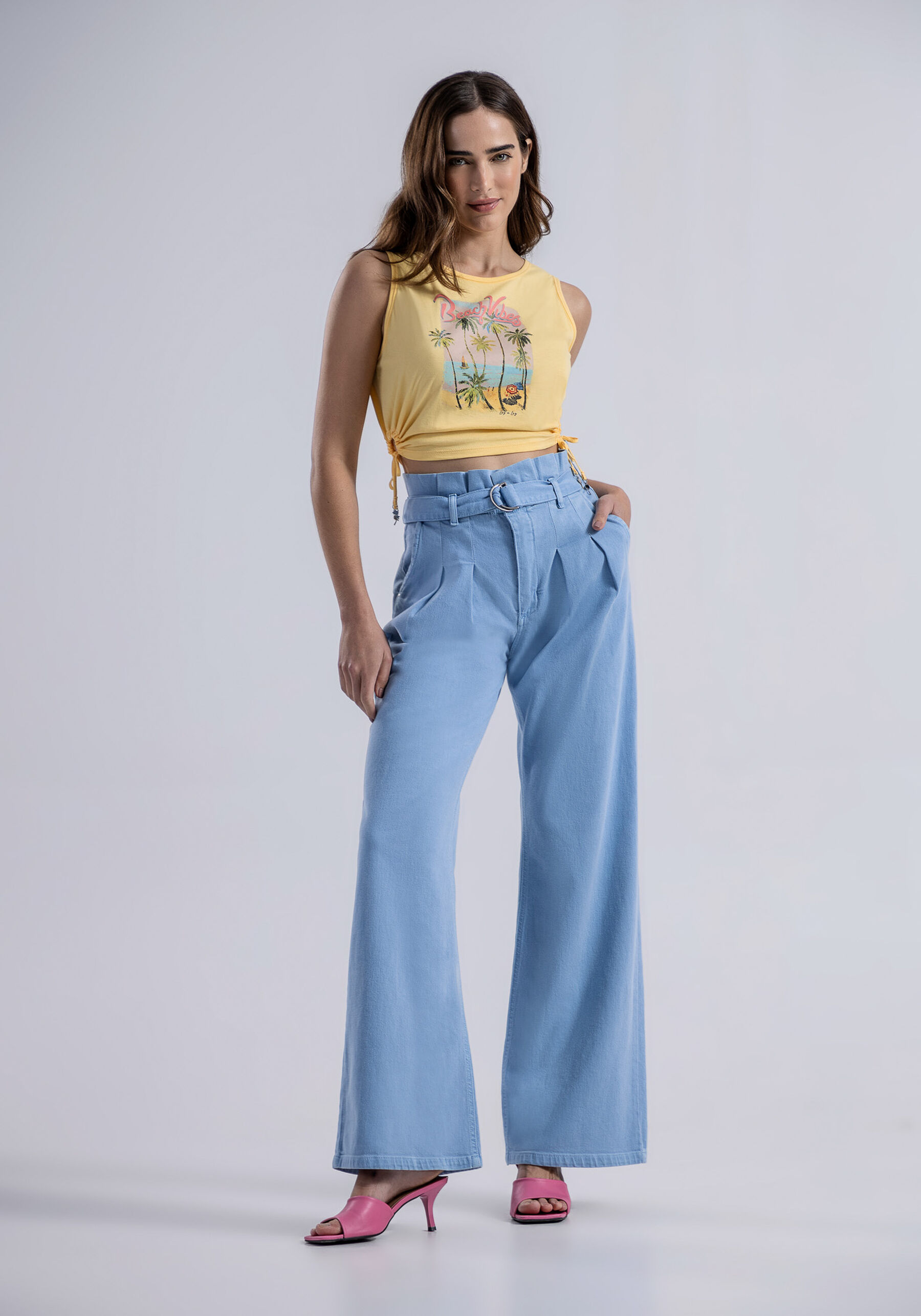 Regata Cropped em Malha com Cut Out Amarração, . Regata Cropped em Malha com Cut Out Amarração, , large.