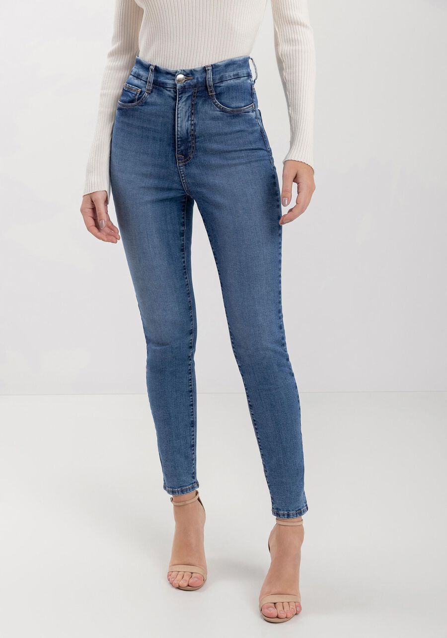 Calça Jeans Skinny Com Cós Alto E Tecnologia Contour, . Calça Jeans Skinny Com Cós Alto E Tecnologia Contour, , large.