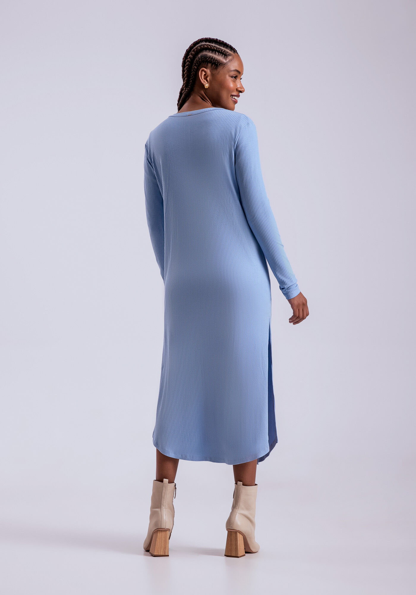 Cardigan Longo Canelado com Bolsos, , large.