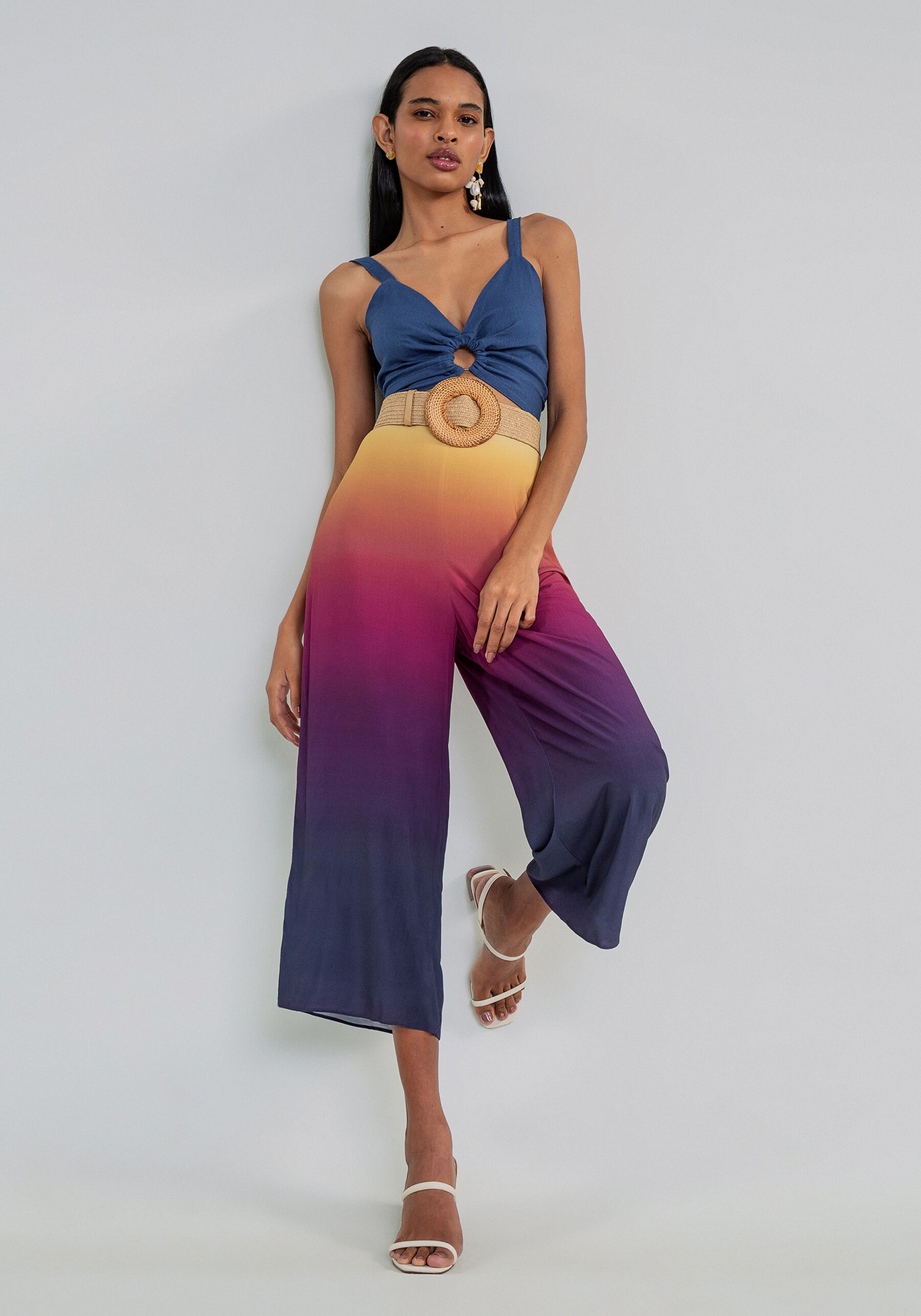 Calça Pantacourt Estampa, . Calça Pantacourt Estampa, , large.