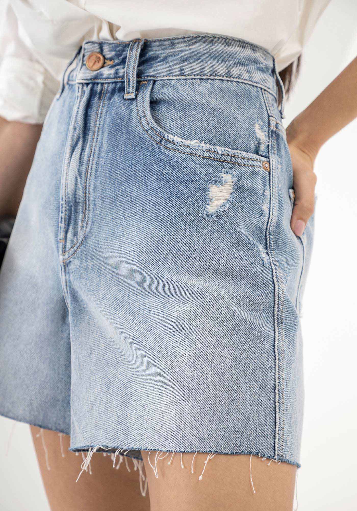 Shorts Jeans Mom com Cintura Super Alta, , large.