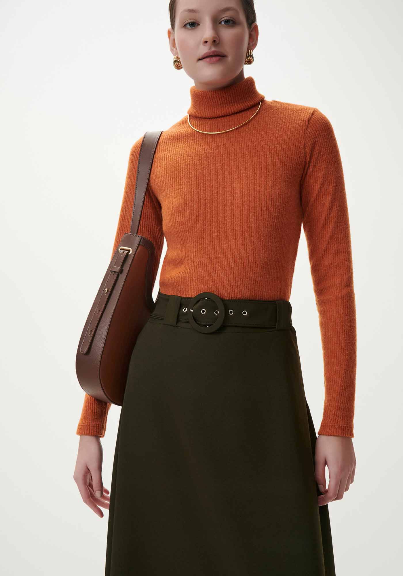 Saia Longa Evas&ecirc; Alfaiataria com Cinto, , large.