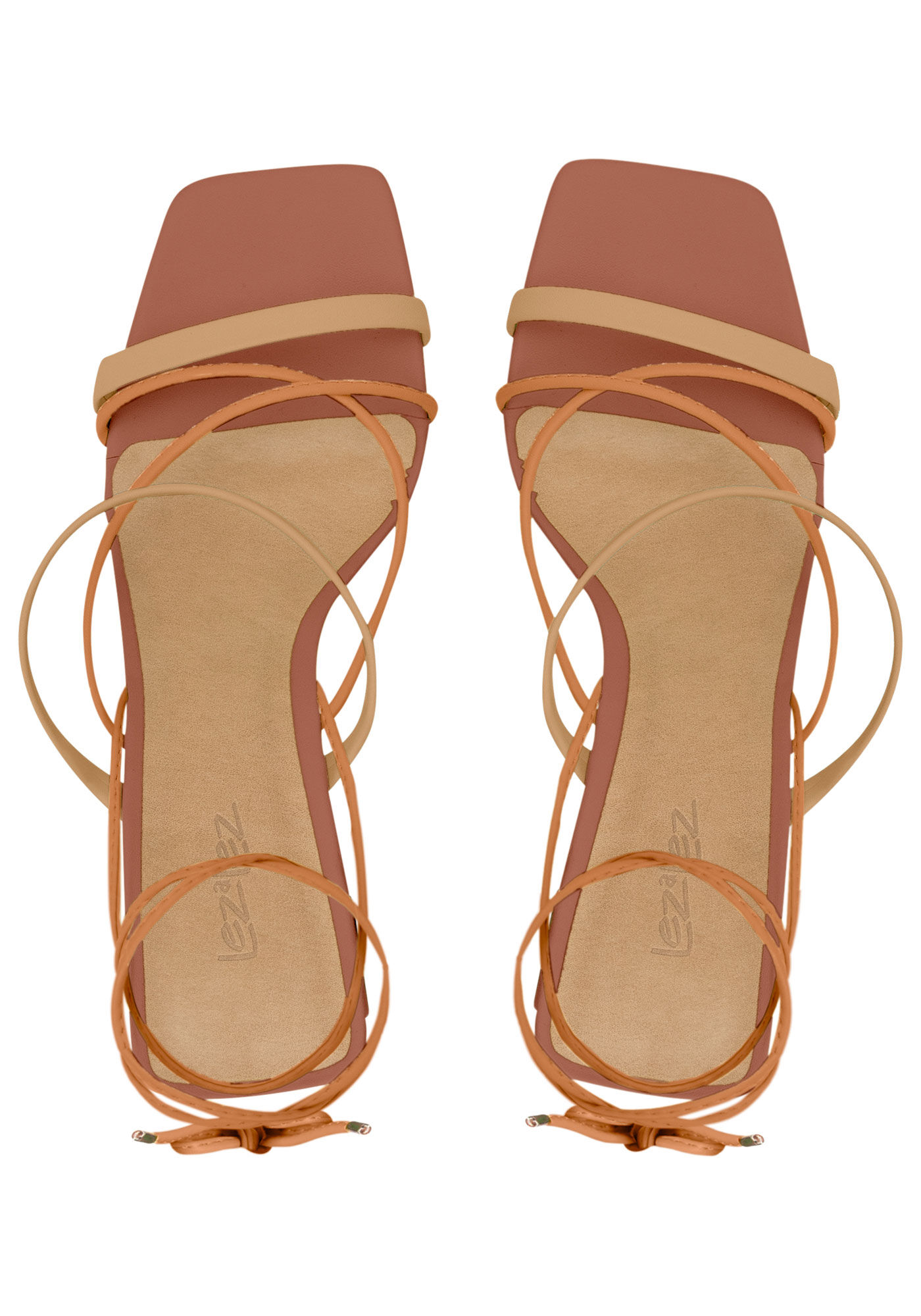 Sand&aacute;lia Salto Bloco Geom&eacute;trico com Amarra&ccedil;&atilde;o, , large.