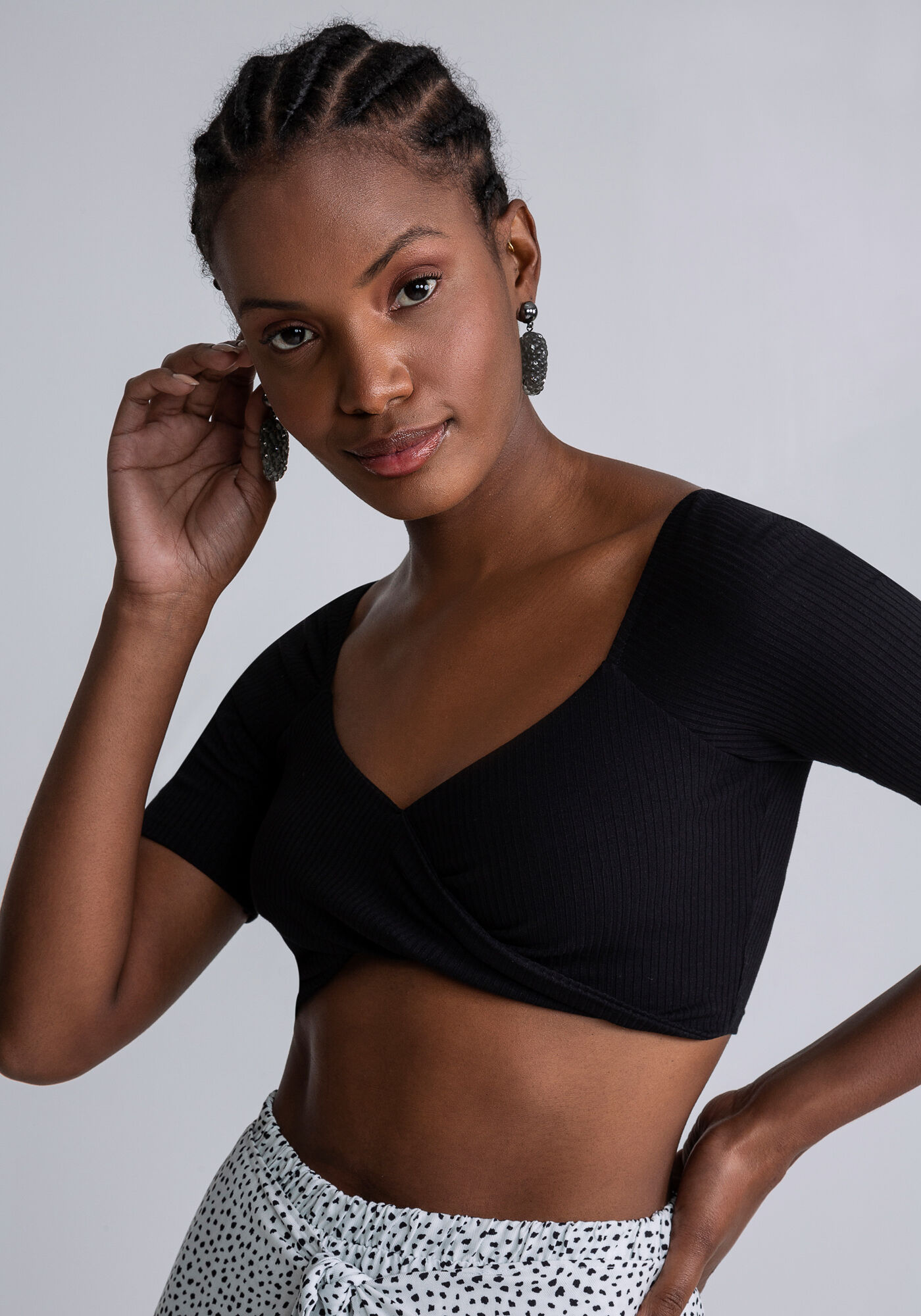 Blusa Cropped Tor&ccedil;&atilde;o Decote, , large.