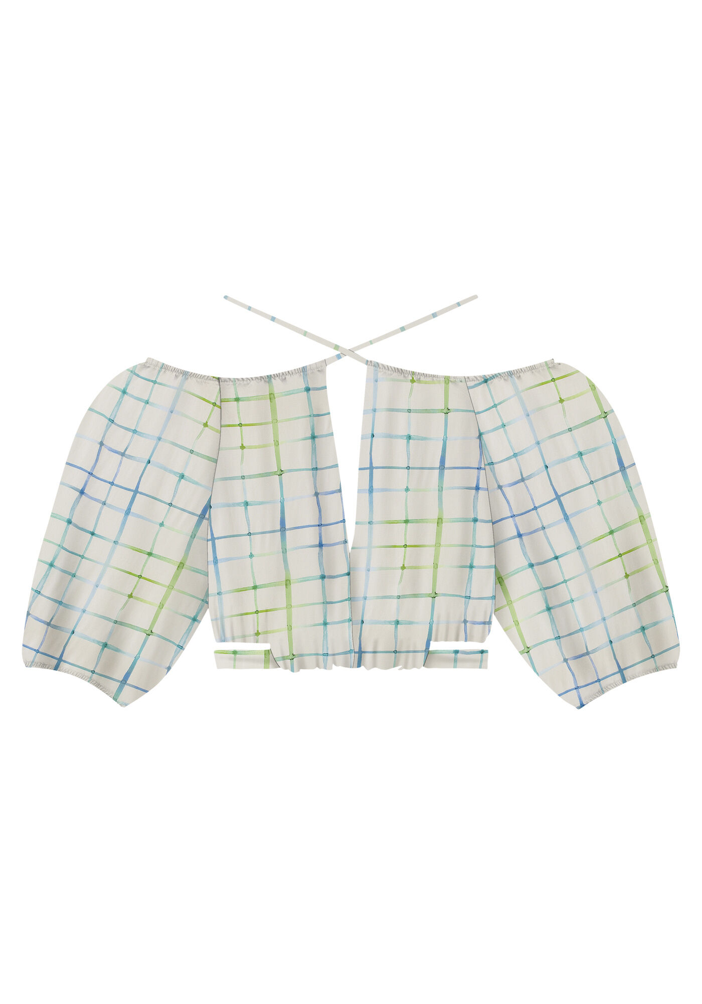 Blusa Estampada em Viscose com Recorte Decote, , large.