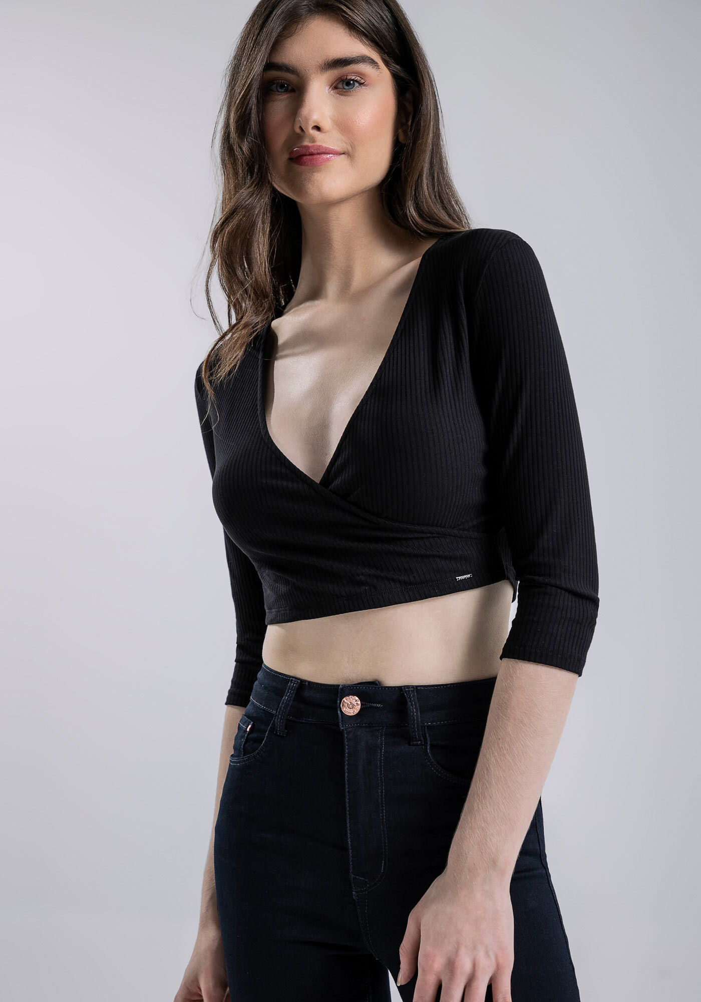 Cal&ccedil;a Jeans Aruba Super Alta com Elastic Denim, JEANS, large.