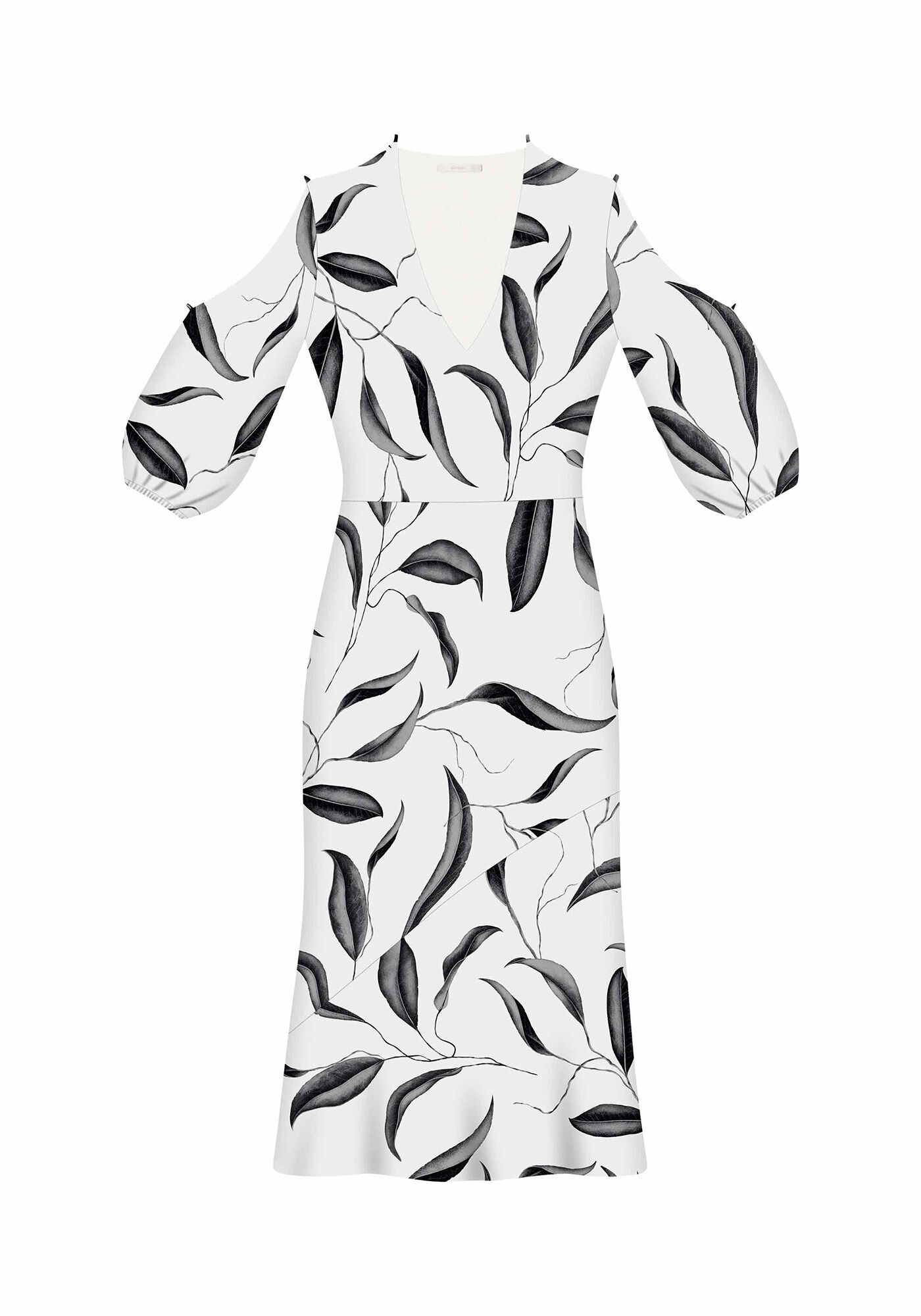 Vestido M&iacute;di Manga 3/4, , large.