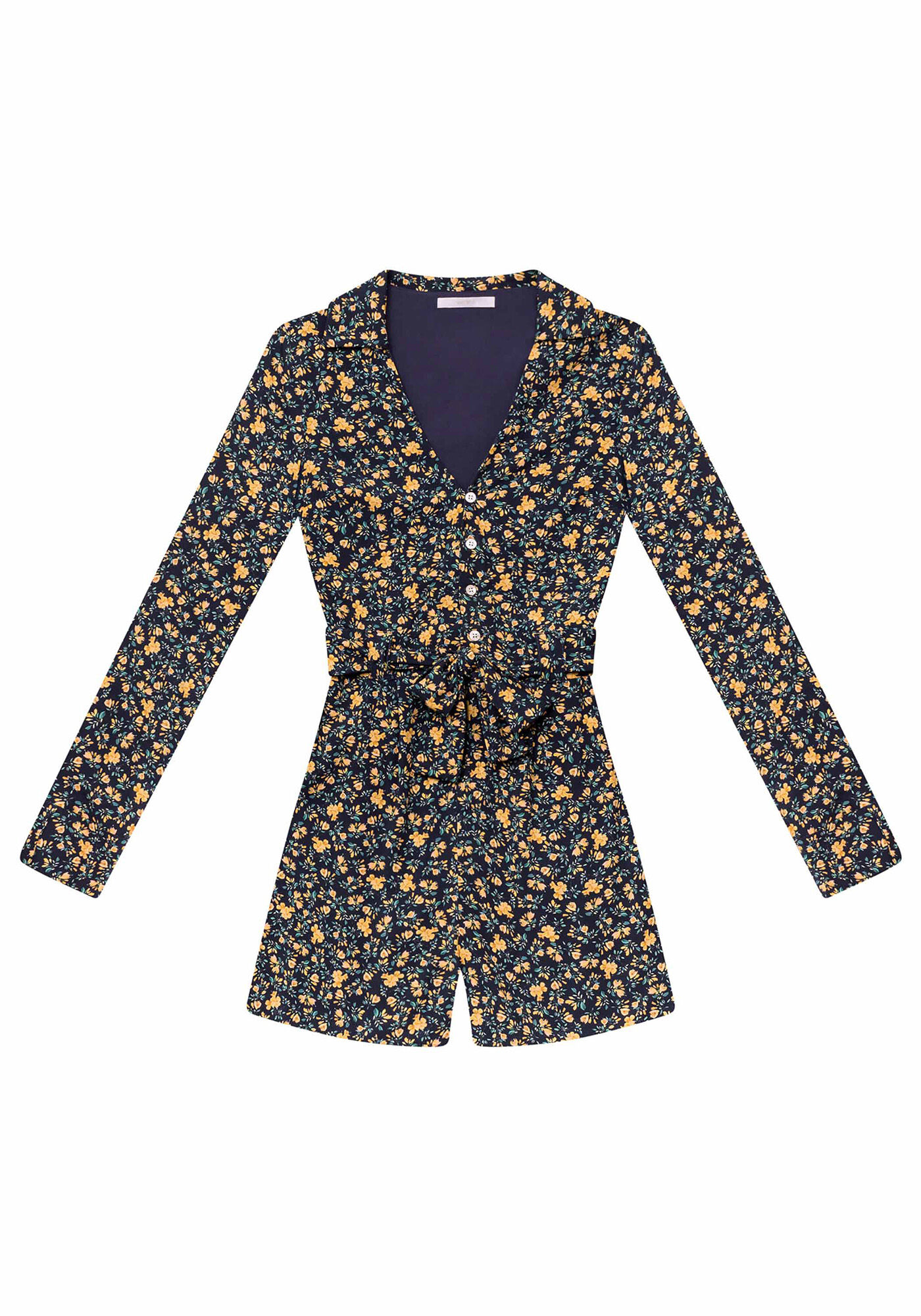 Macac&atilde;o Curto Estampado Tecido, , large.