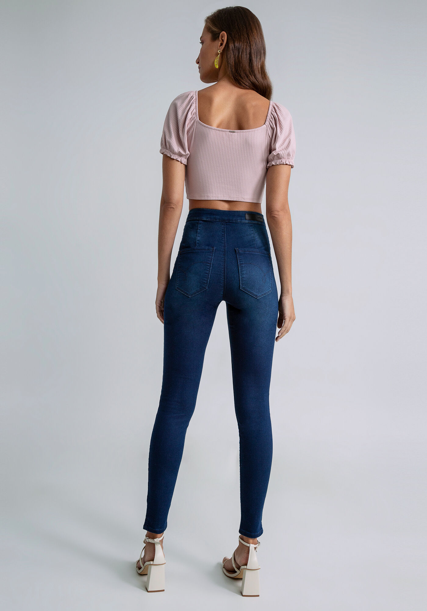 Cal a Jeans Jegging Cropped Elastic Denim Lez a Lez